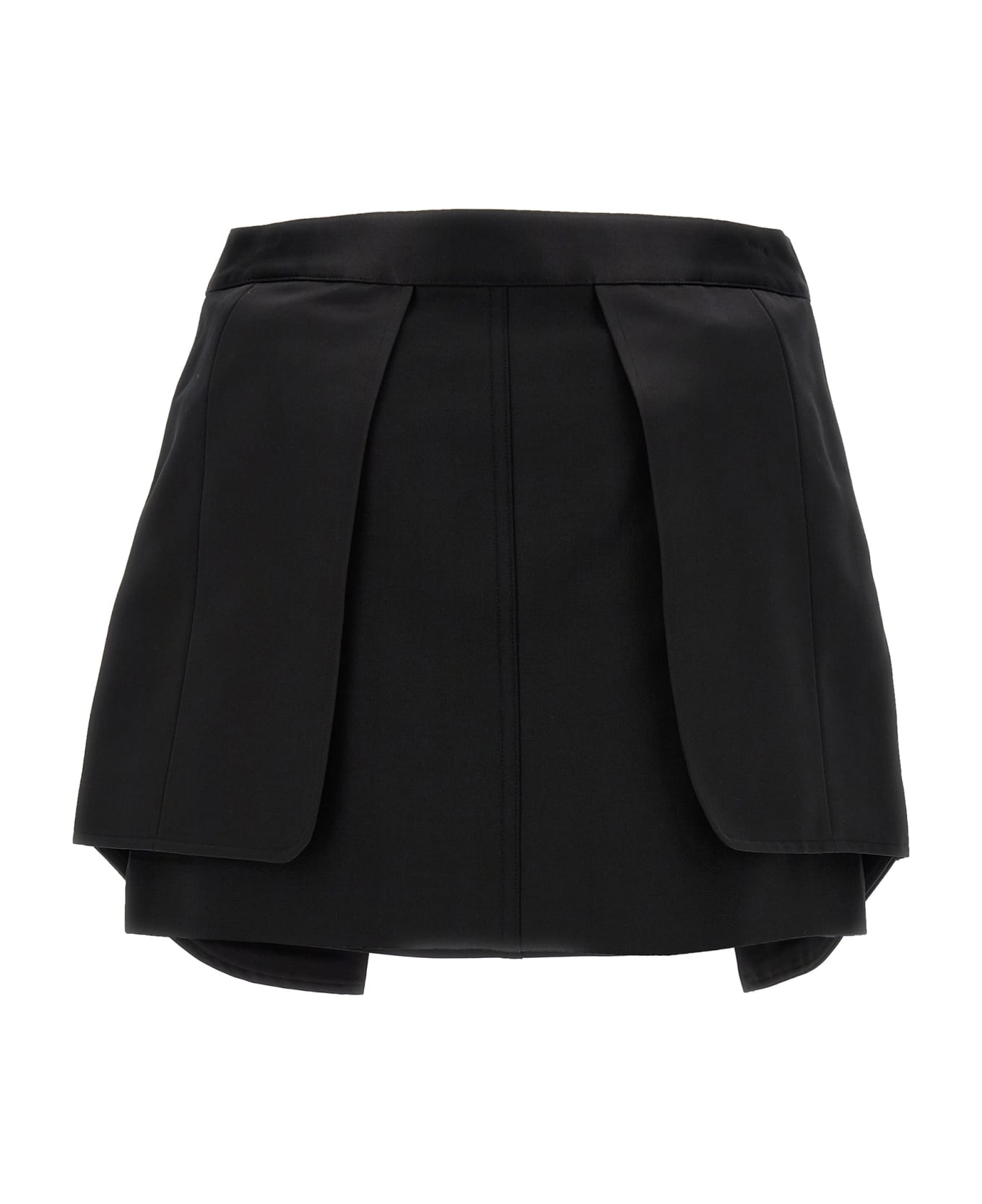 Helmut Lang Satin Panel Skirt - Black  
