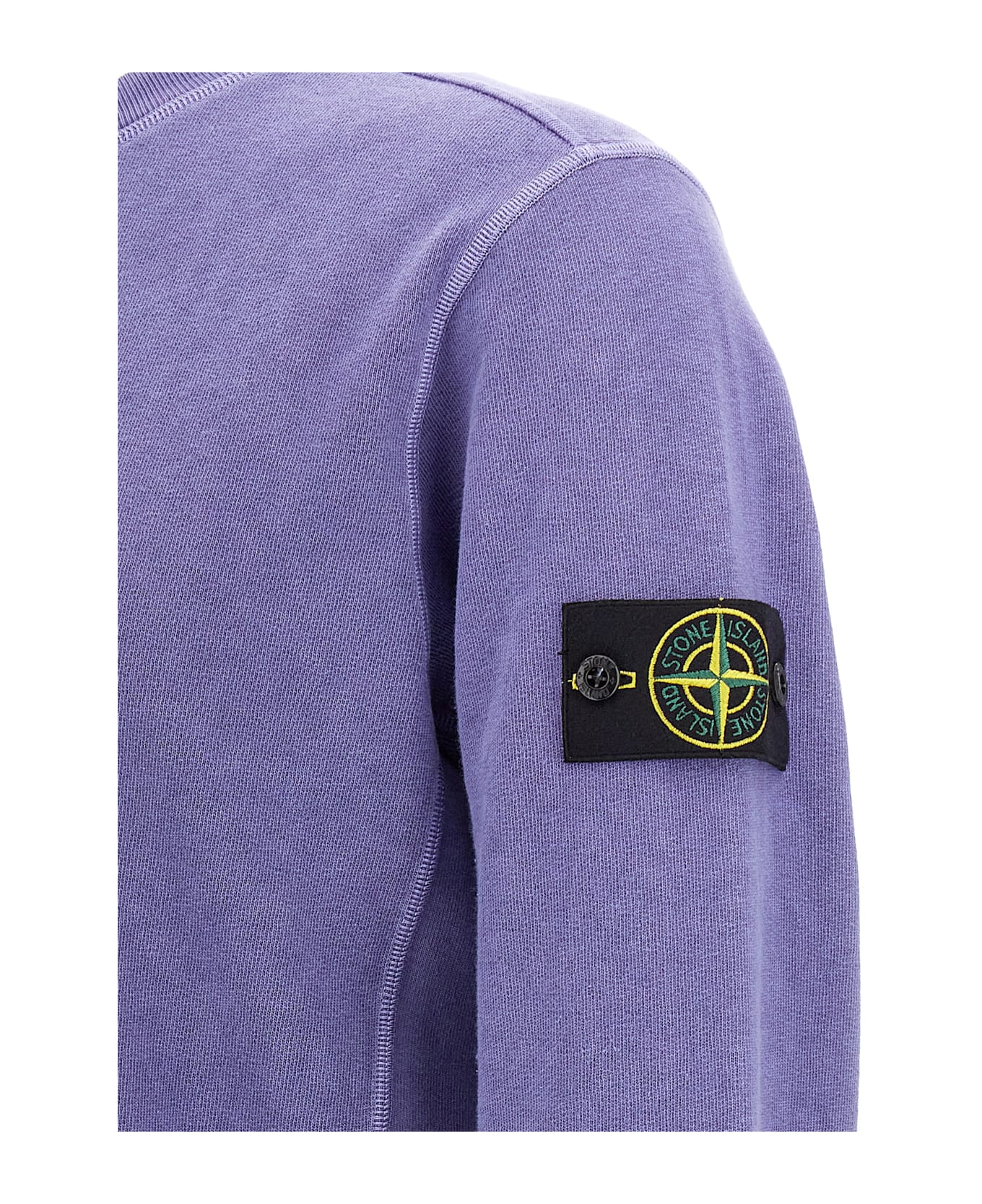 Stone Island Logo Badge Sweatshirt - LAVANDER