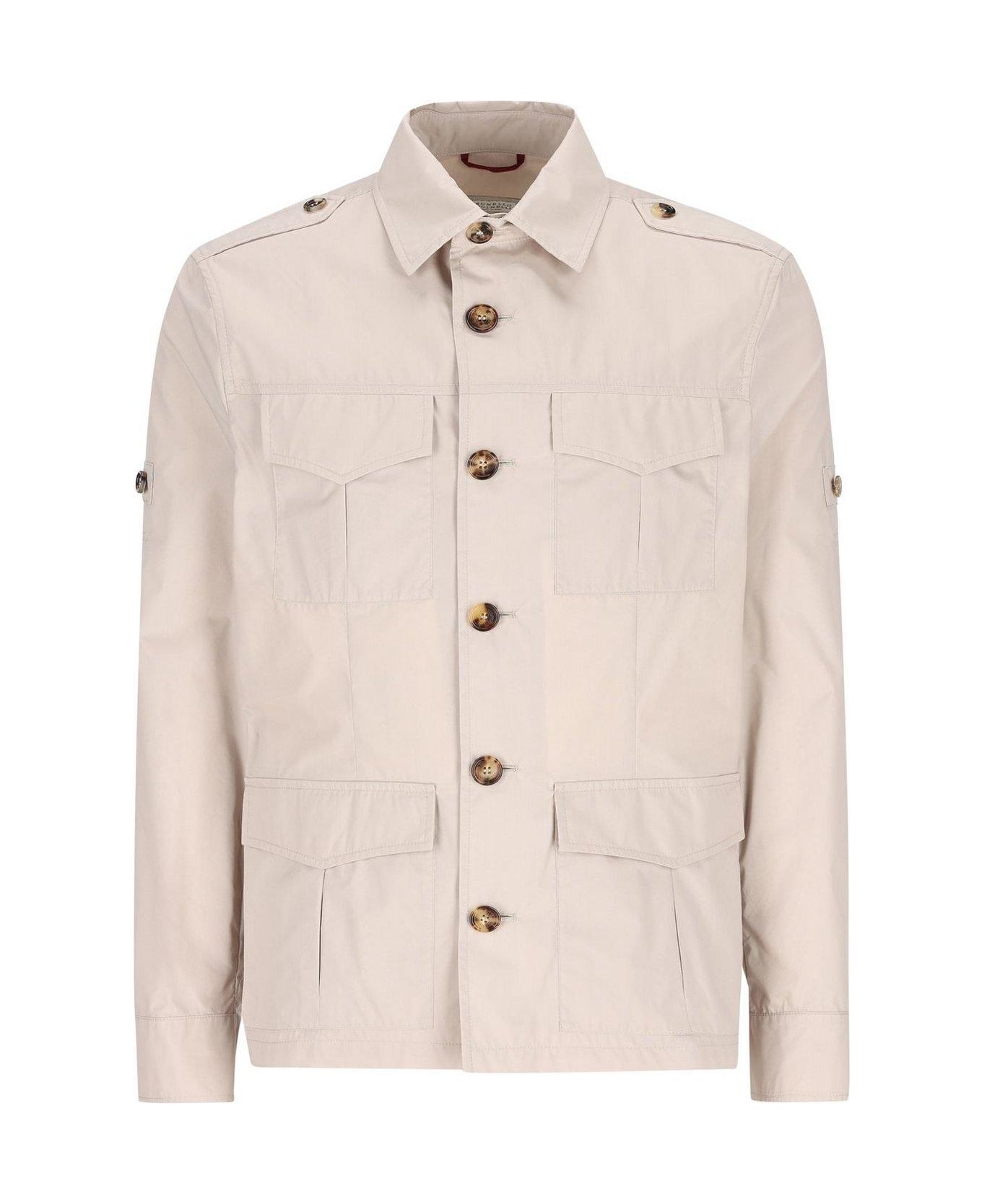 Brunello Cucinelli Multi-pocket Buttoned Jacket - BEIGE FREDDO