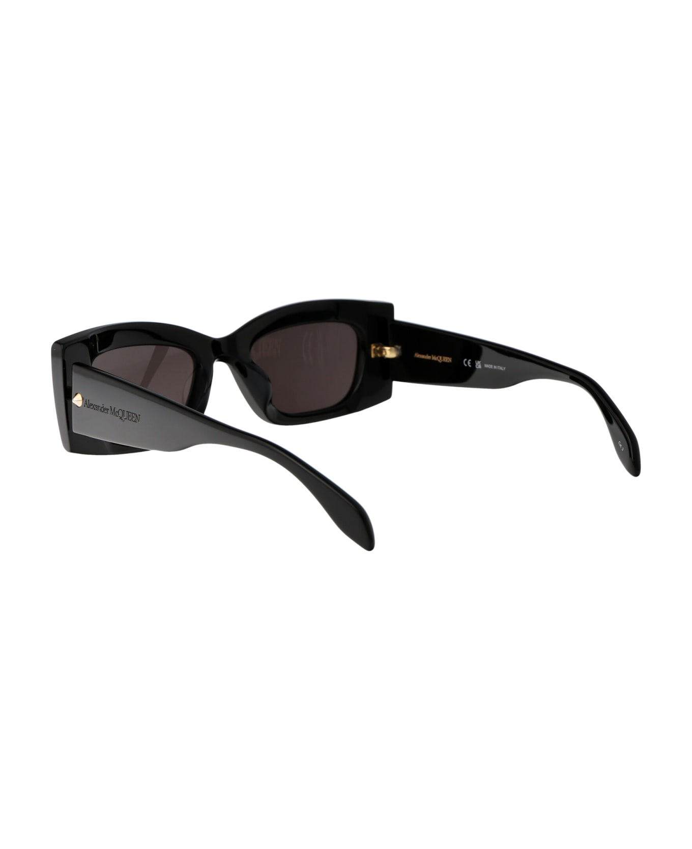 Alexander McQueen Eyewear Am0426s everyday Sunglasses - 001 BLACK BLACK GREY