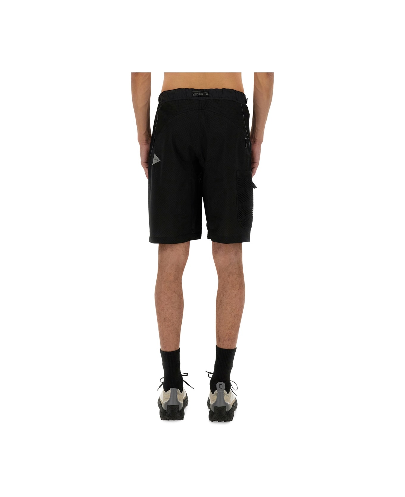 And Wander Nylon Shorts - BLACK
