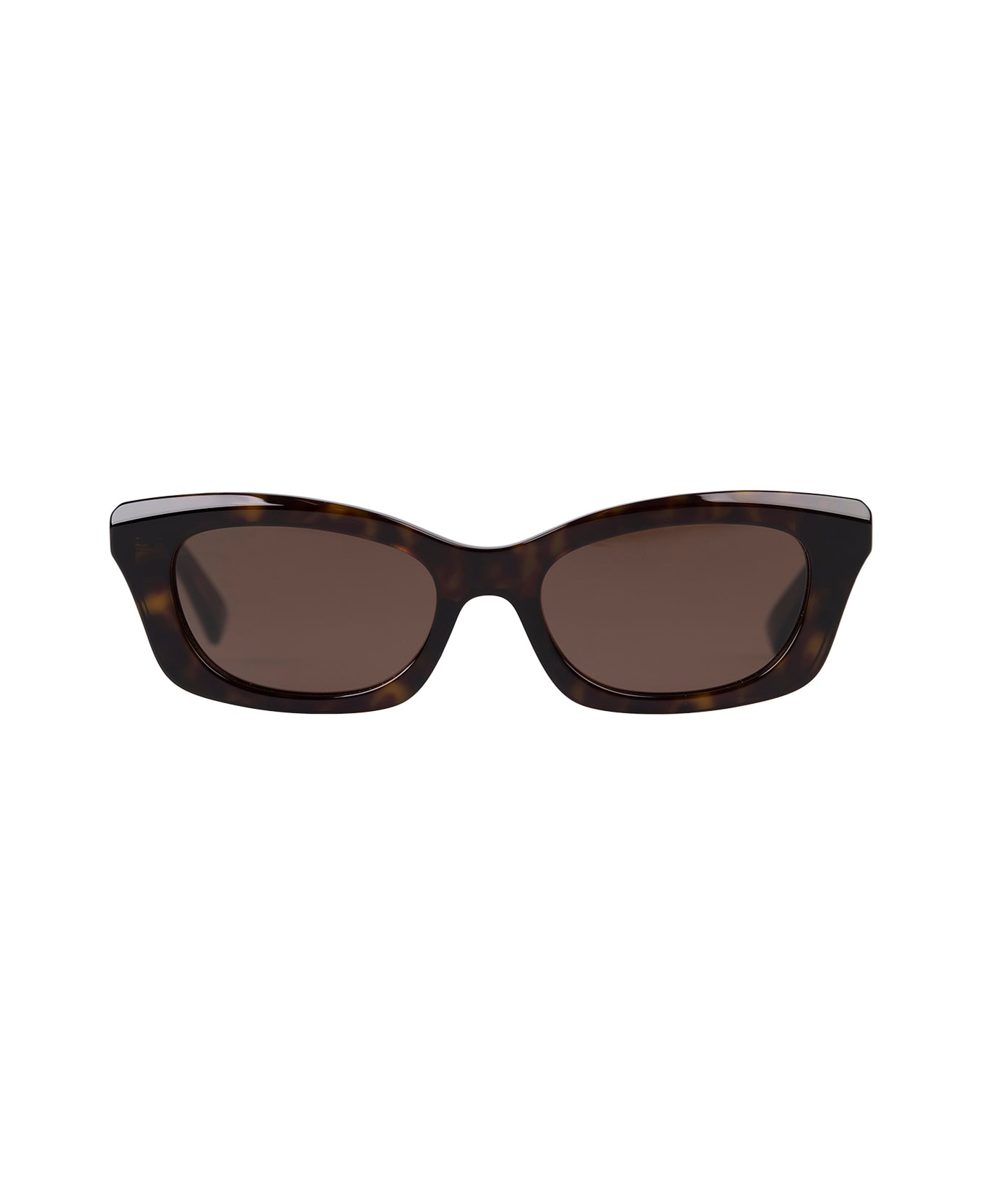 Alexander McQueen Geometric Sunglasses With Mcqueen Logo In Havana - Brown