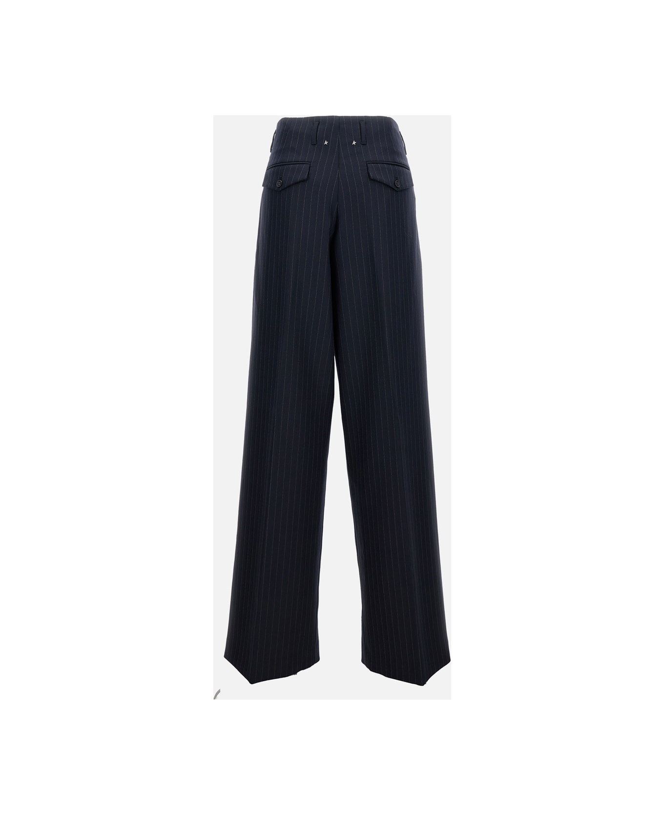 Golden Goose Tailored Pinstripe Trousers - Blue