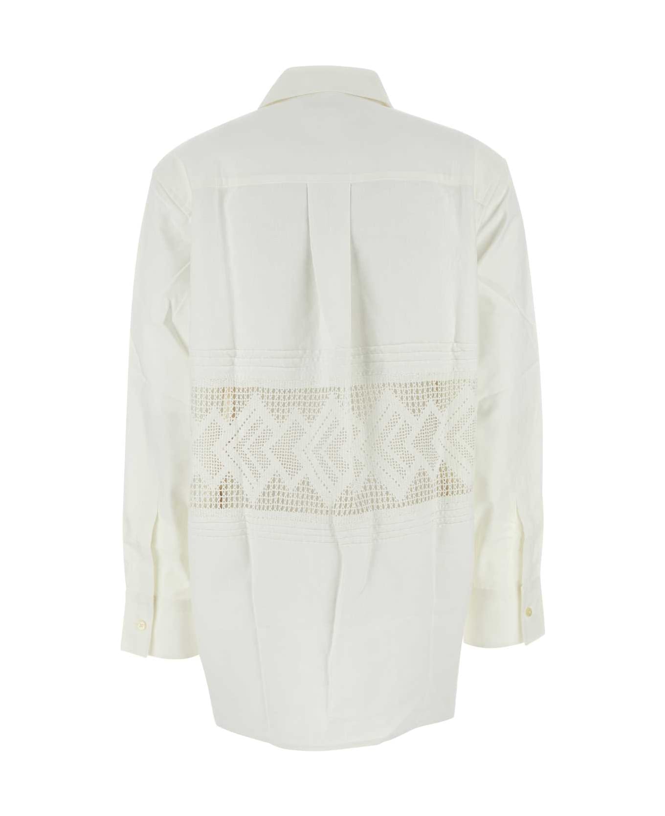 Marine Serre White Cotton Shirt - OFFWHITE