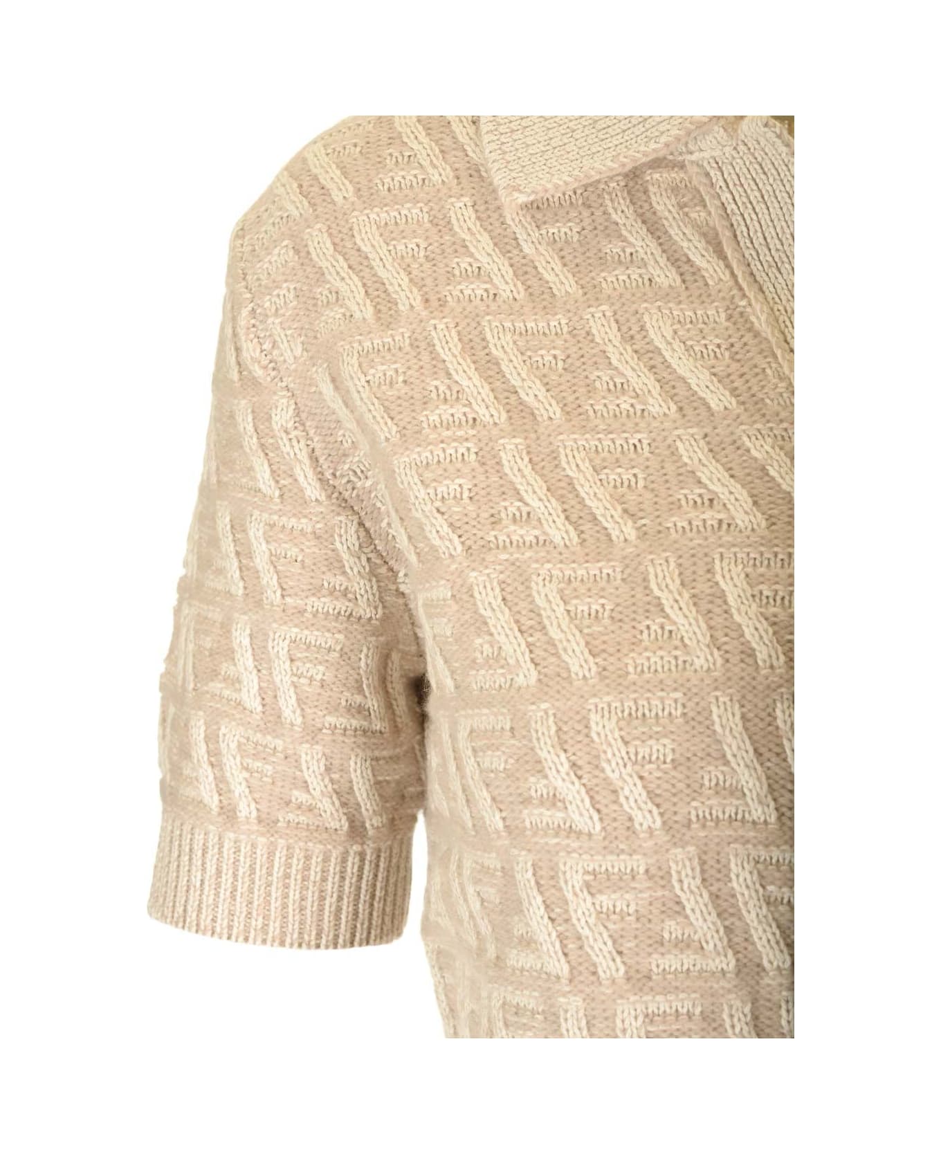 Fendi Short-sleeved Polo Shirt - Beige