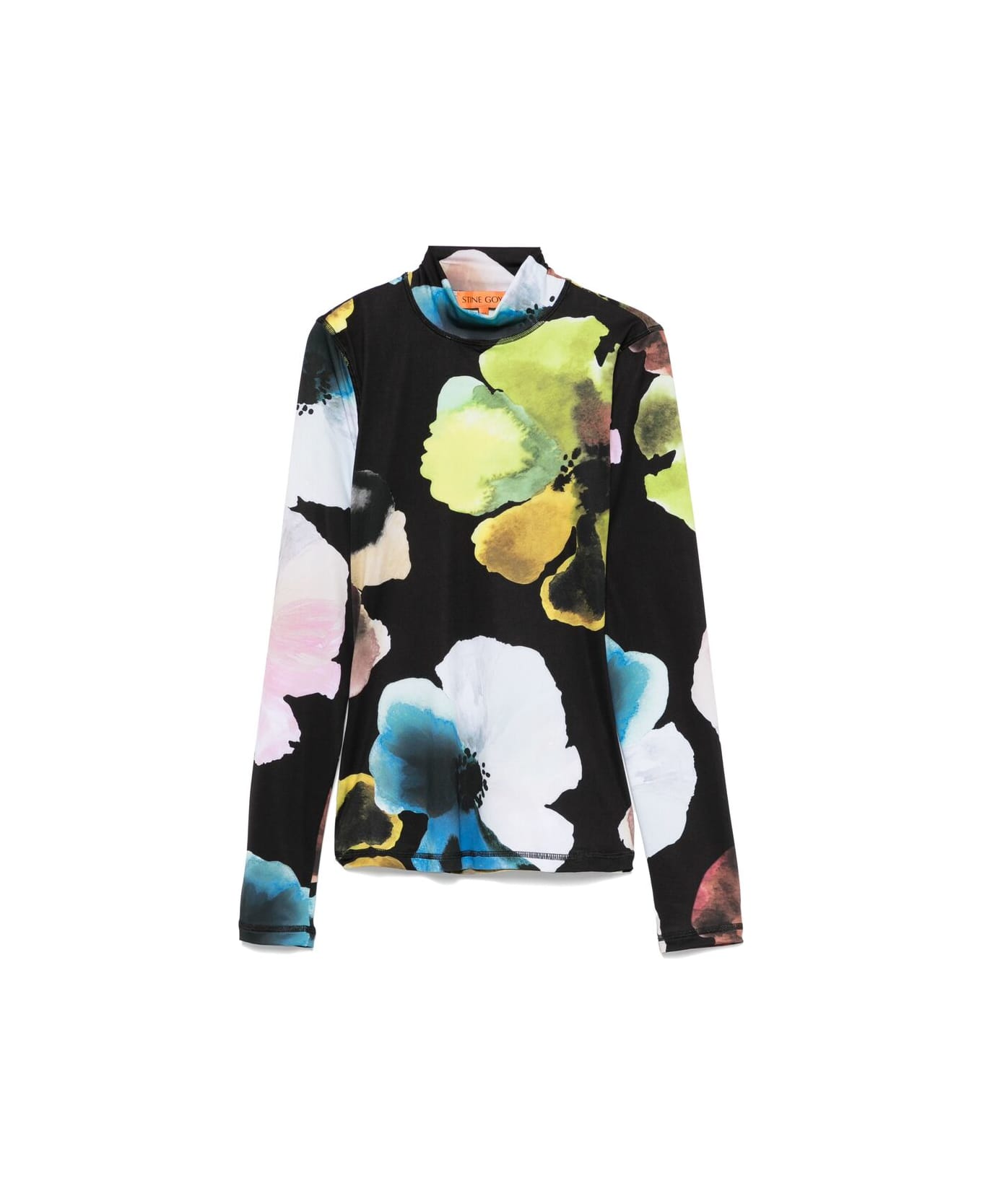 Stine Goya Sweater - BLACK/GREEN