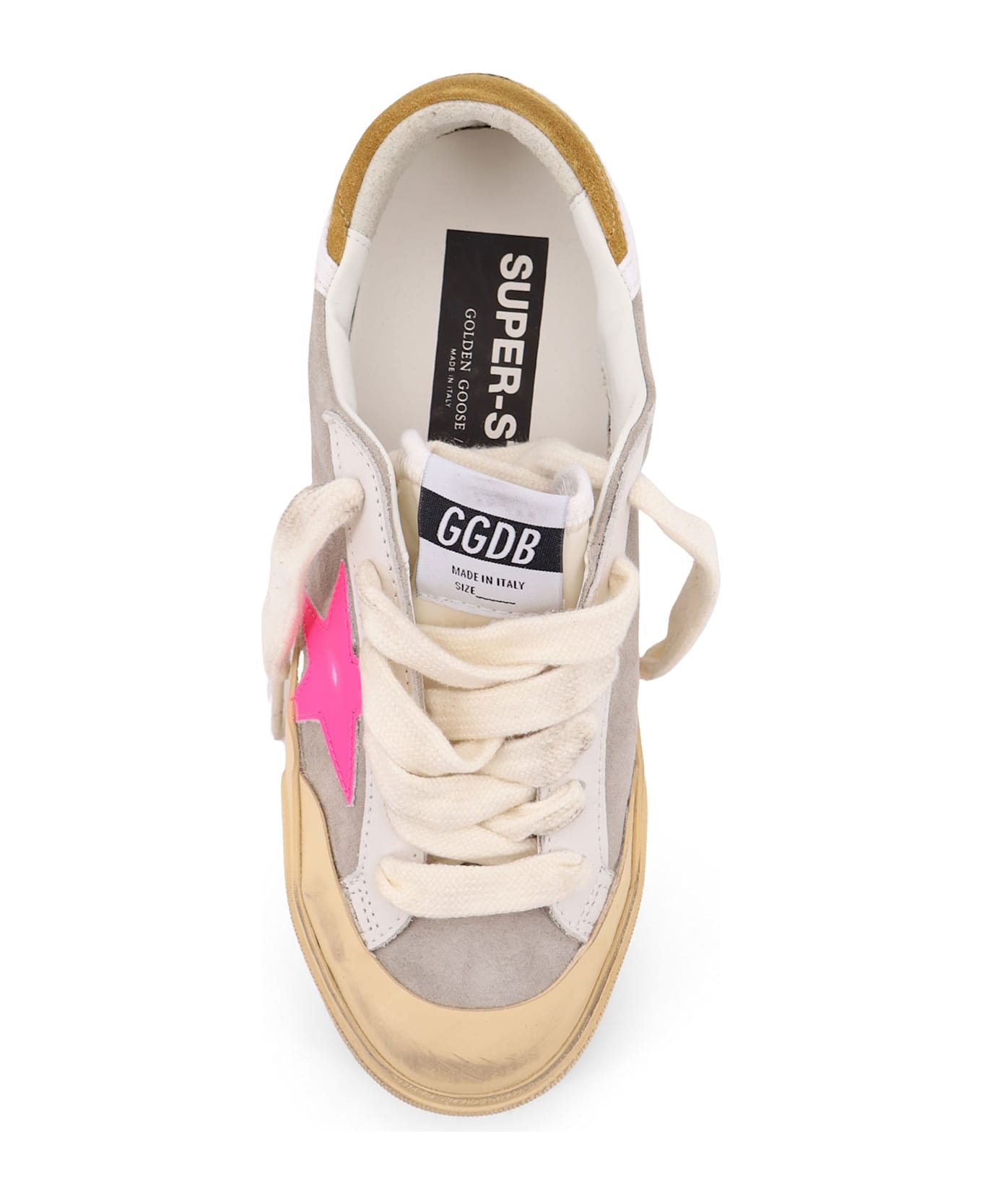 Golden Goose Super Star Penstar With Half Fox Suede Sneakers - Milkfuxia