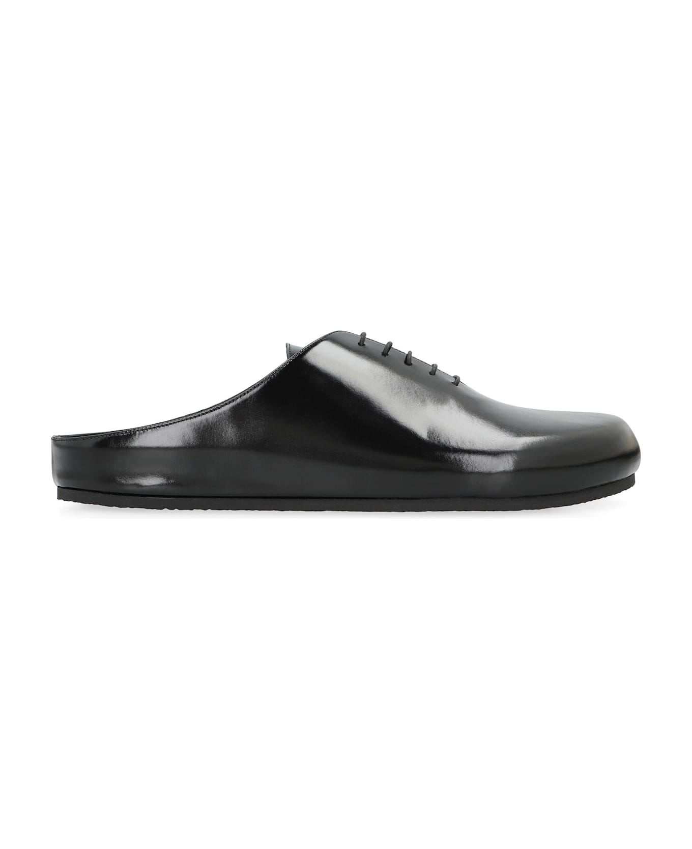 Jacquemus Mules Derby Shoes In Leather - black