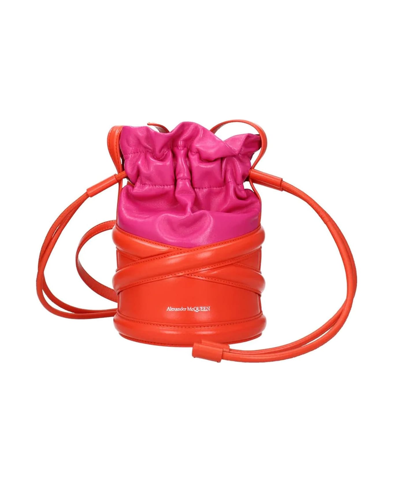 Alexander McQueen Curved Bucket Shoulder Bag - Pink
