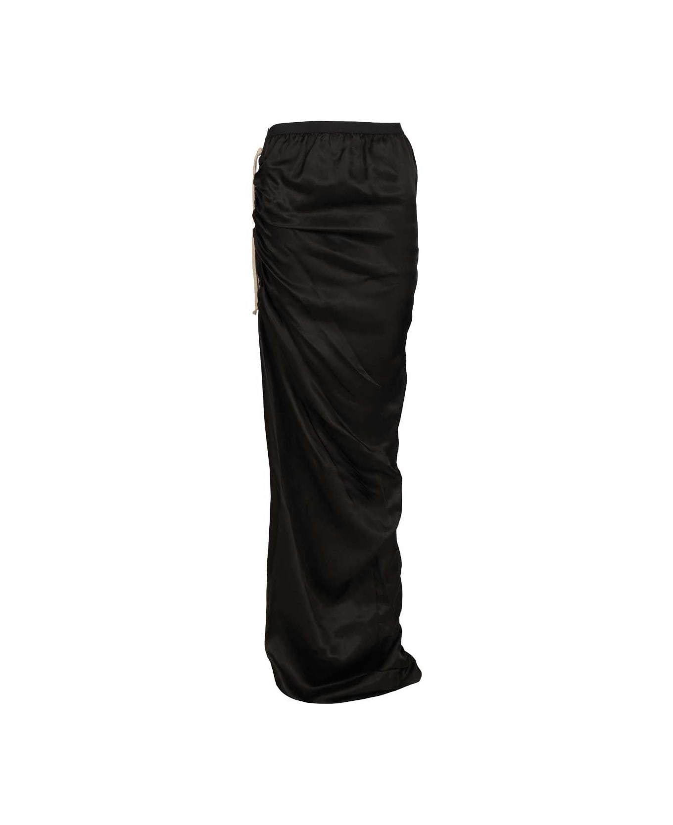 Rick Owens 'edfu' Skirt In Cupro - Black
