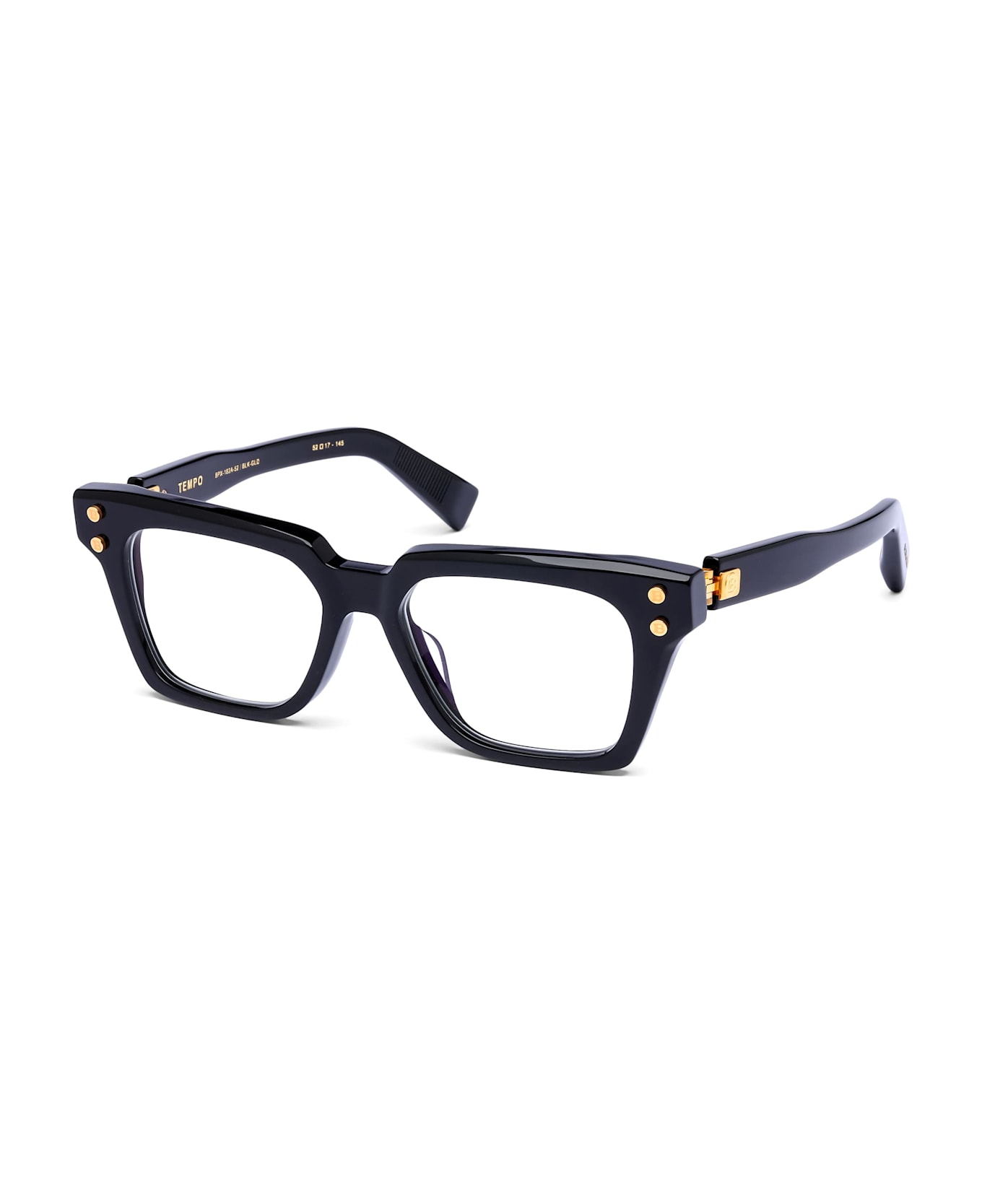 Balmain Tempo - Black / 18k Gold Rx Glasses - Black/gold
