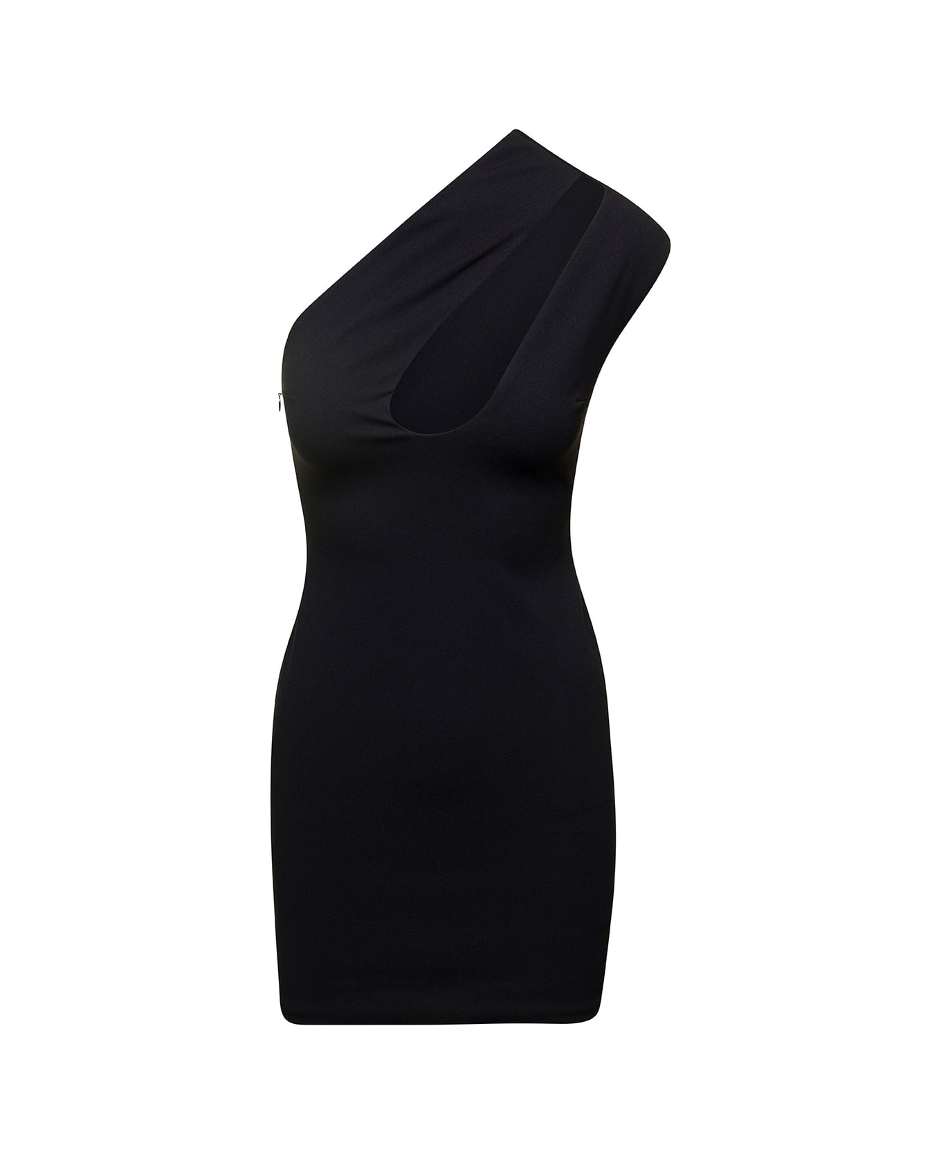 Solace London Black Alexa Cut-out Minidress In Crepe Knit Woman - Black