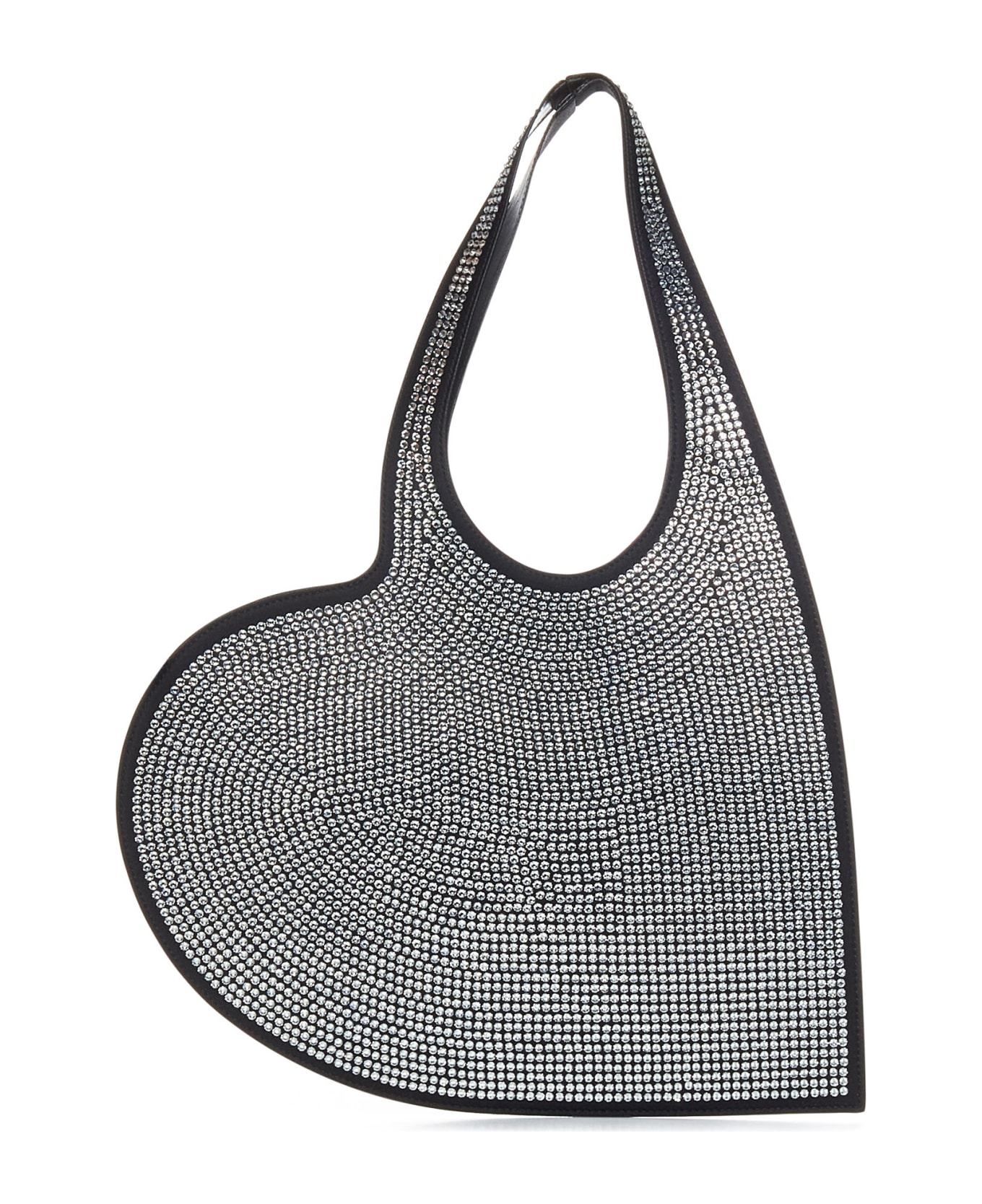 Coperni Crystal-embellished Mini Heart Tote - Black