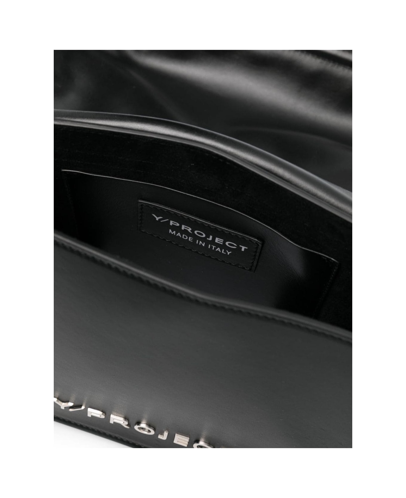 Y/Project Wire Leather Handbag - Black