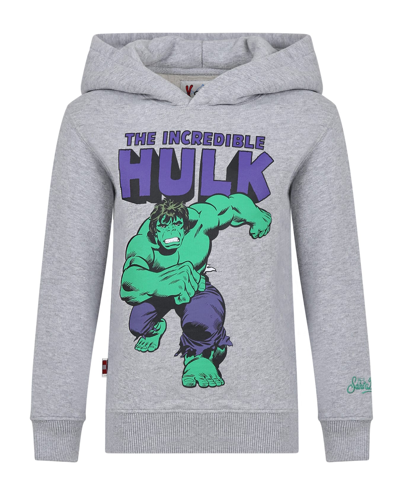 MC2 Saint Barth Grey Sweatshirt For Boy With Hulk Print - Grey