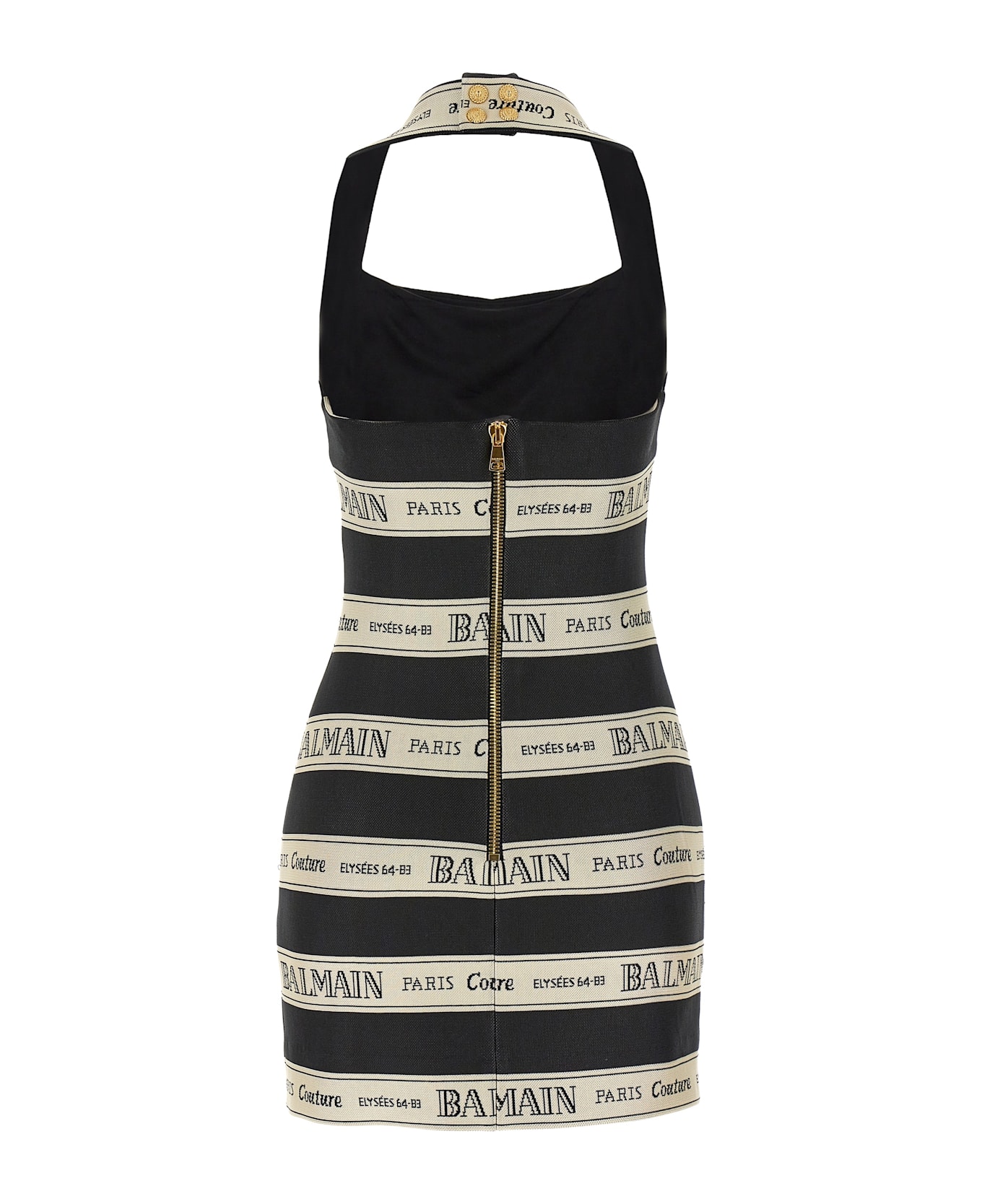 Balmain Black Viscose Dress - Multicolor