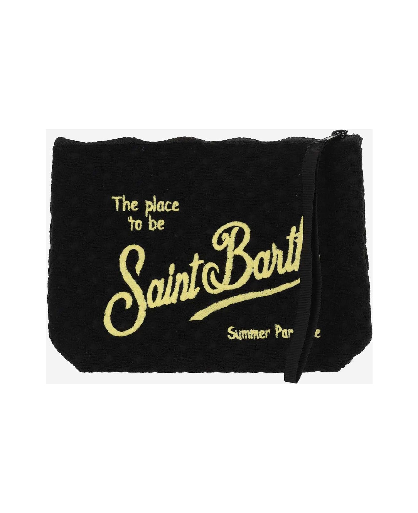 MC2 Saint Barth Fabric Clutch Bag With Logo - Black バッグ