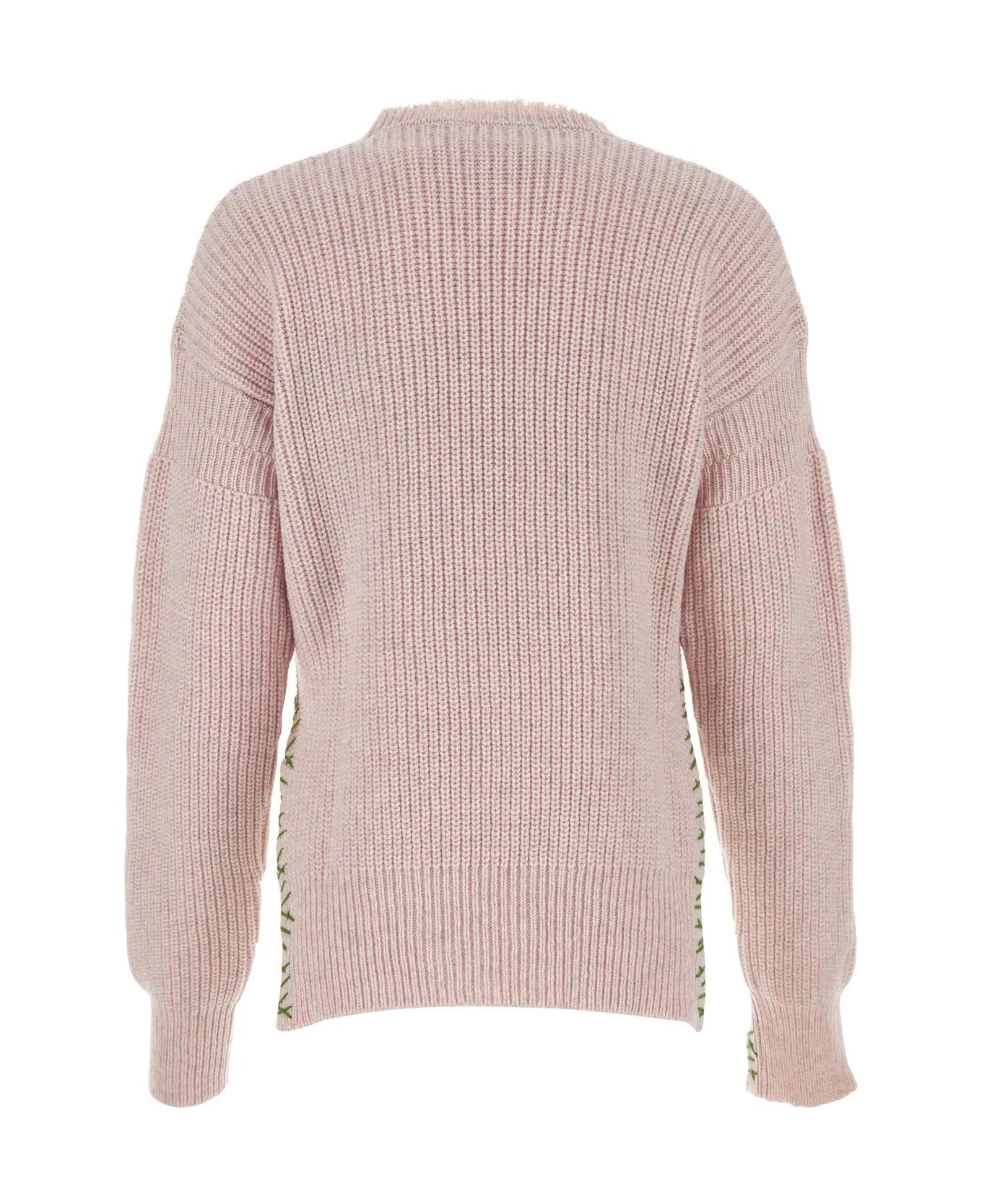 Marni Pastel Pink Wool Sweater - AZALEA フリース