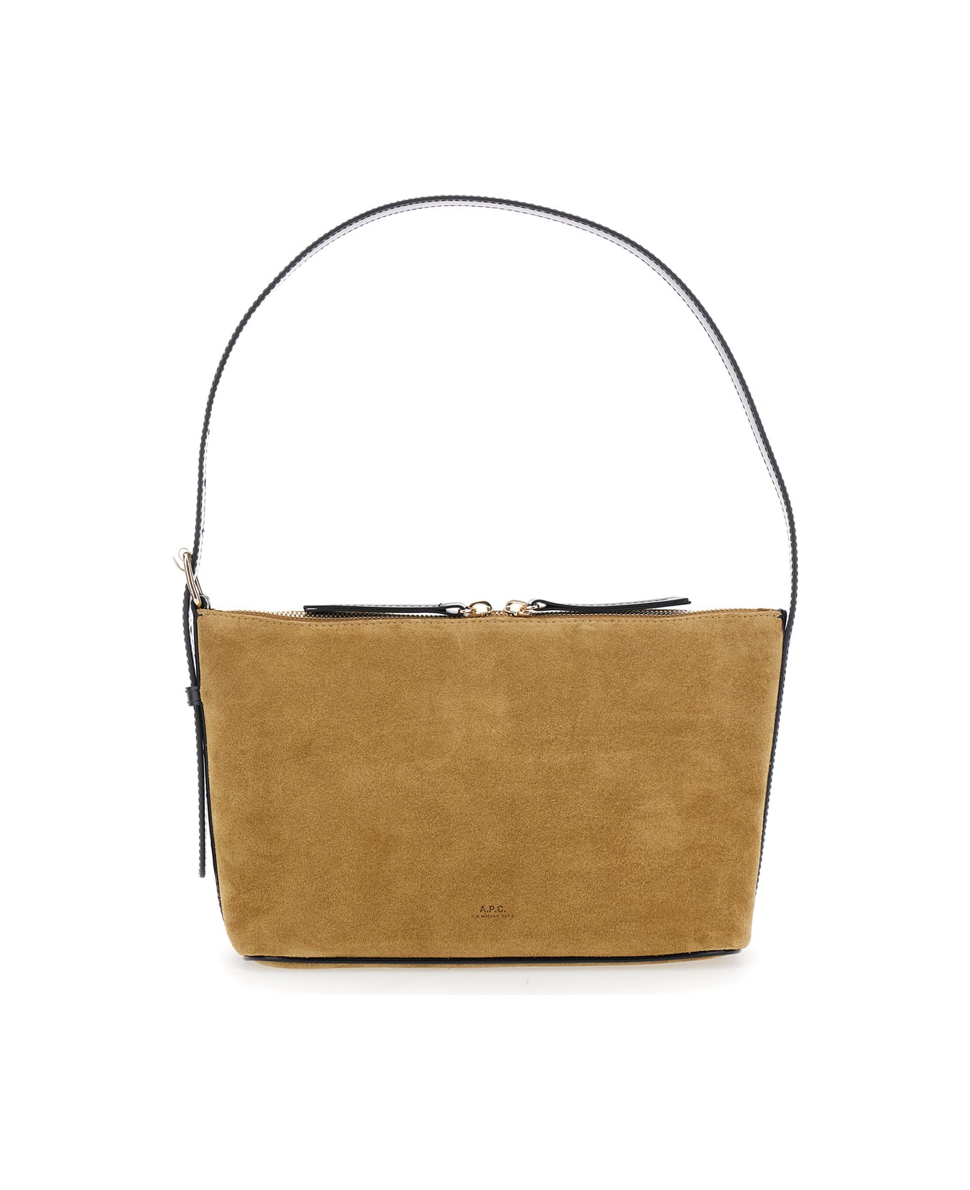 A.P.C. Sac Vera Shoulder Bags Suede And Smooth Leather - Beige