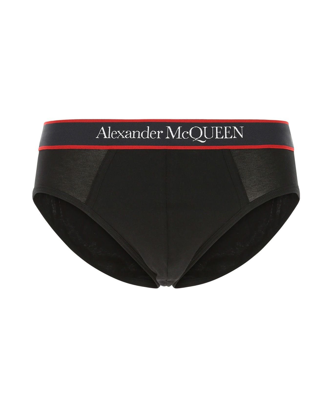 Alexander McQueen Black Stretch Cotton Slip - Black