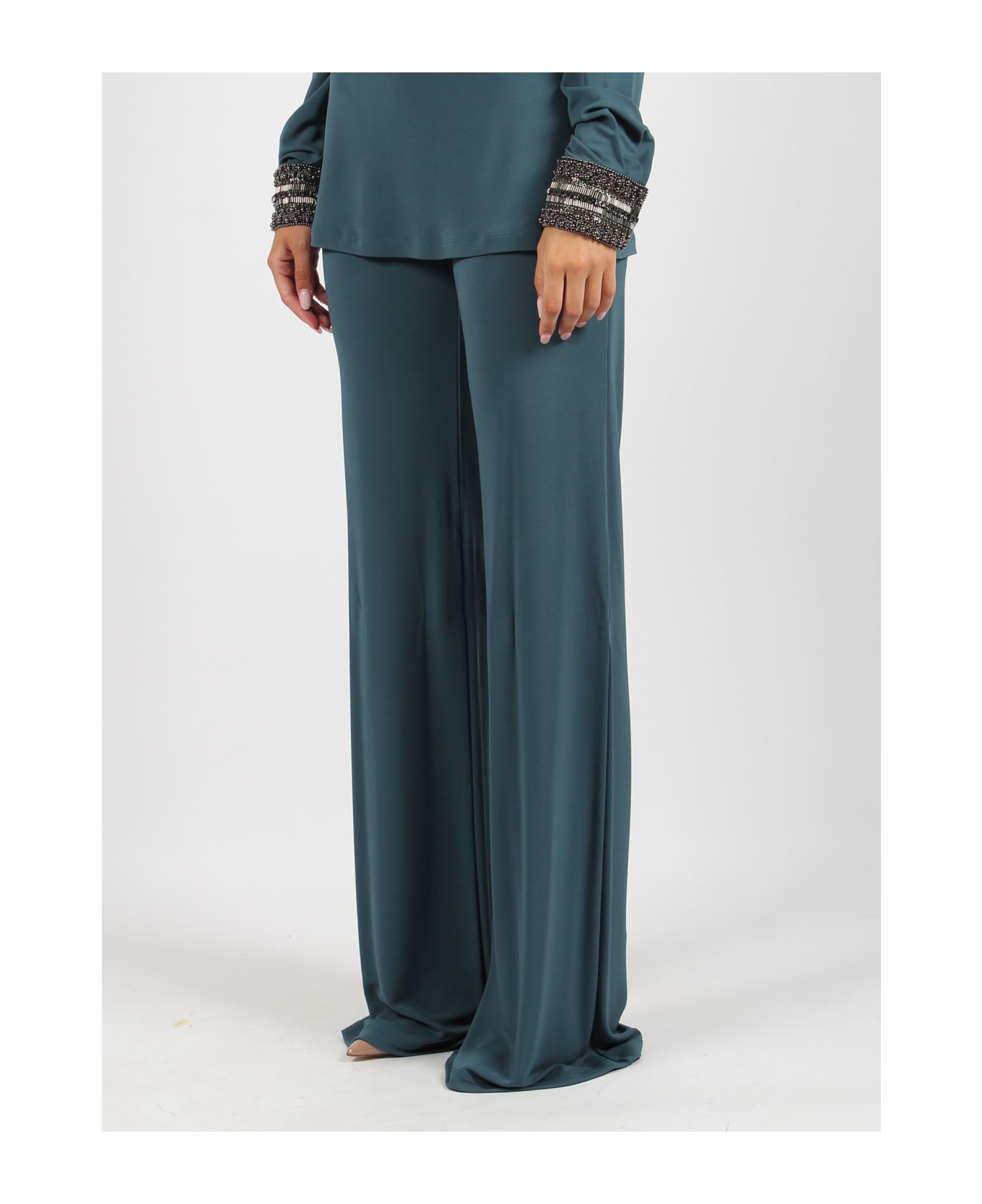 Alberta Ferretti Jersey Trousers - Blue