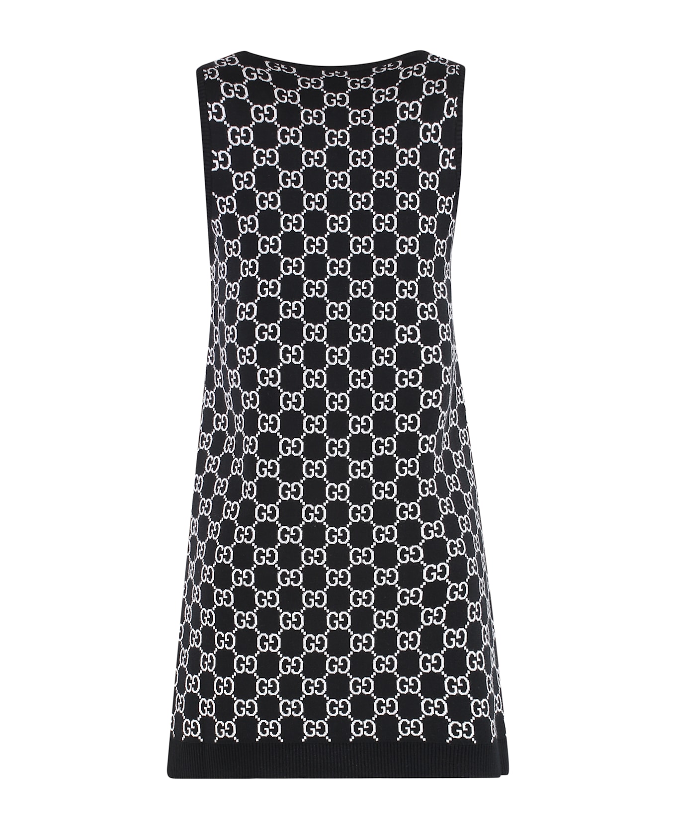 Gucci Jacquard Knit Mini-dress - black