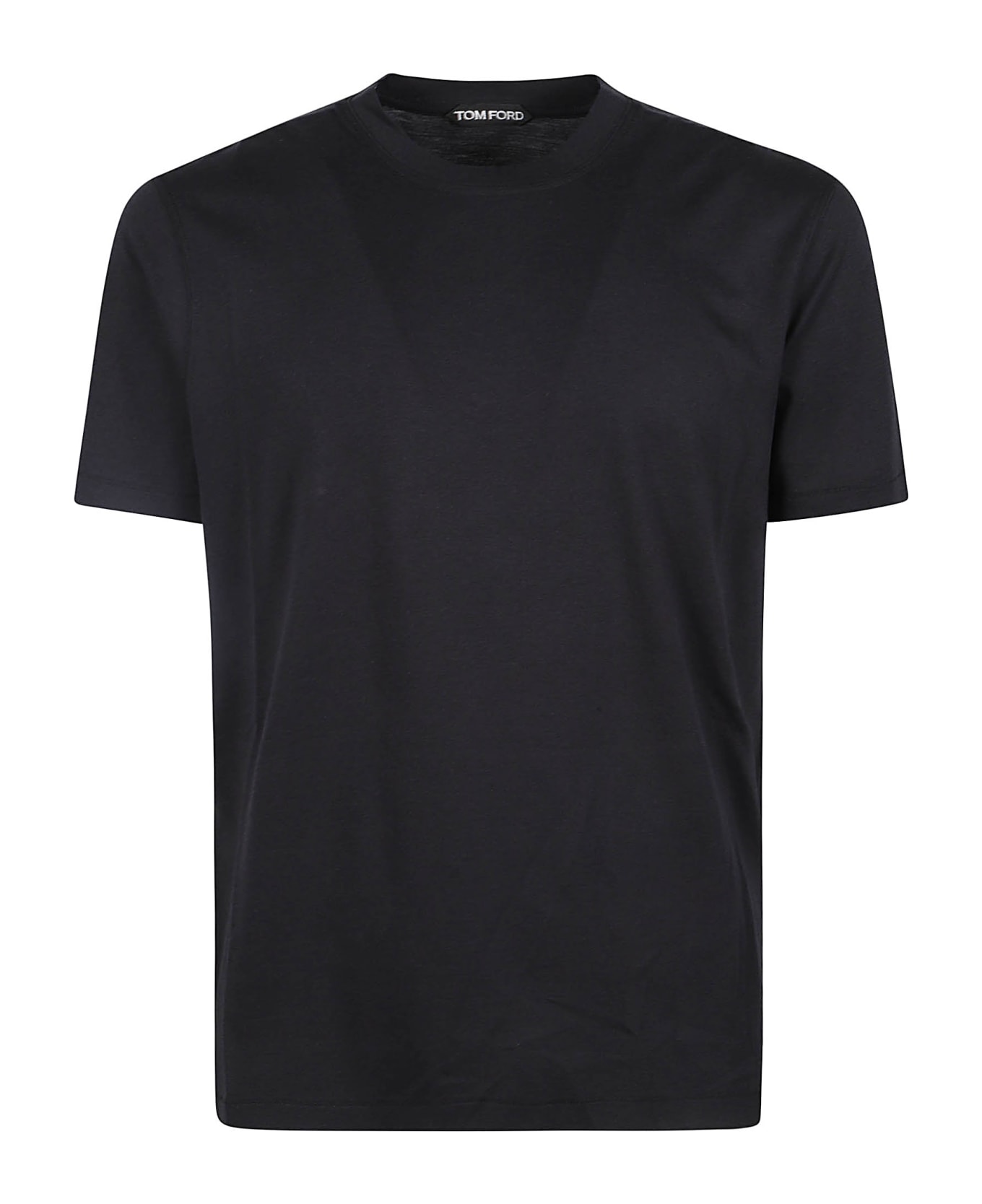 Tom Ford Round Neck Plain T-shirt - Black