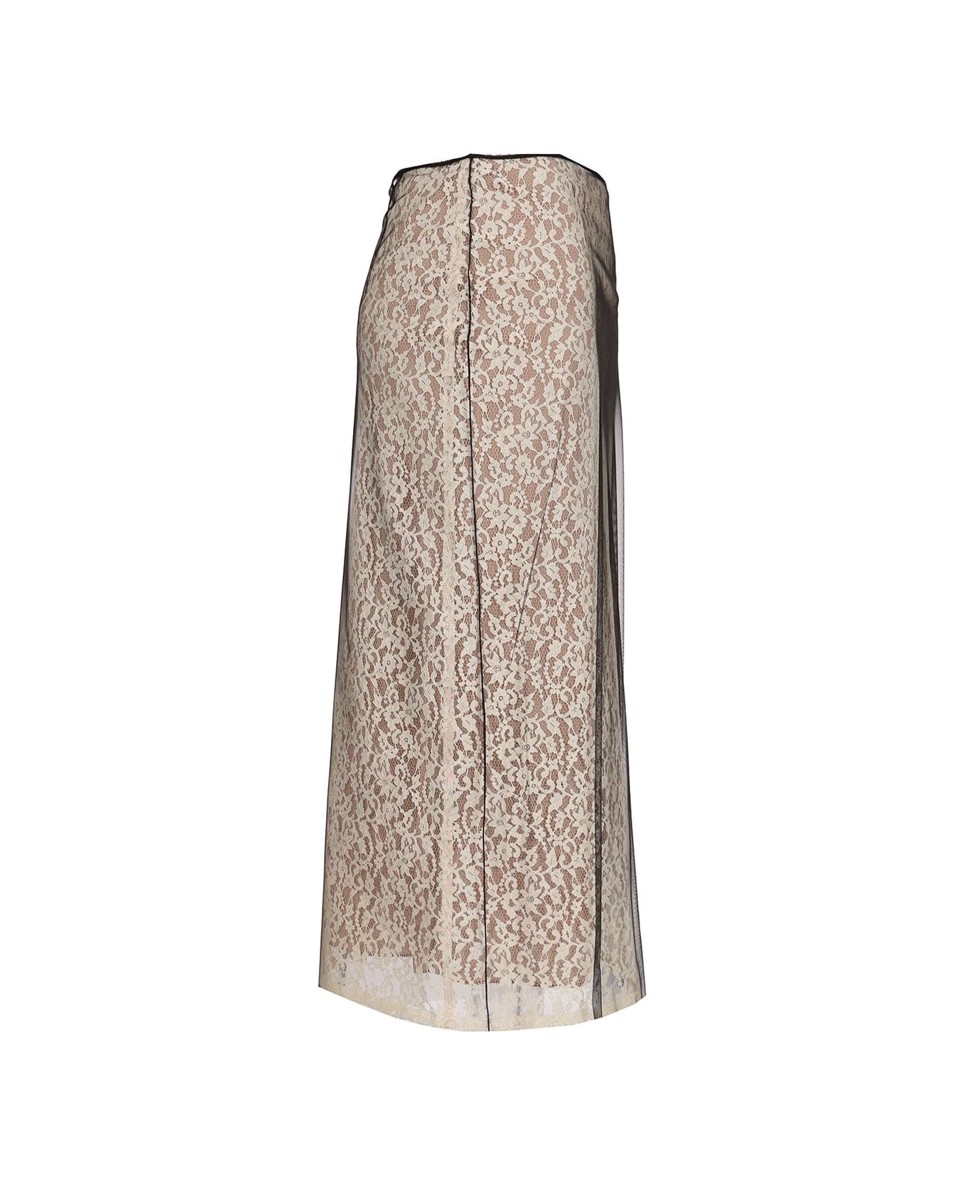 Fendi Lace Midi Skirt - Multicolor