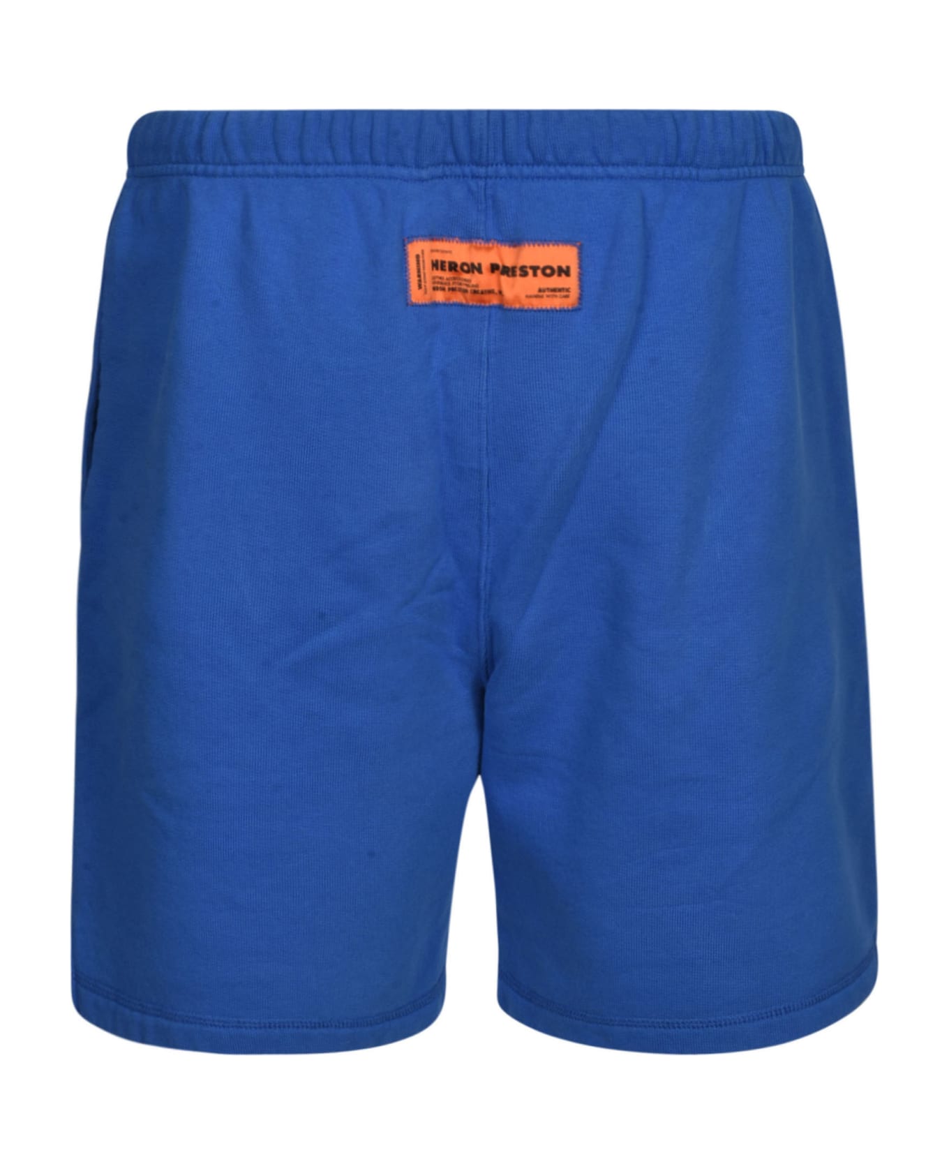 HERON PRESTON 'hpny' Cotton Shorts - BLUE