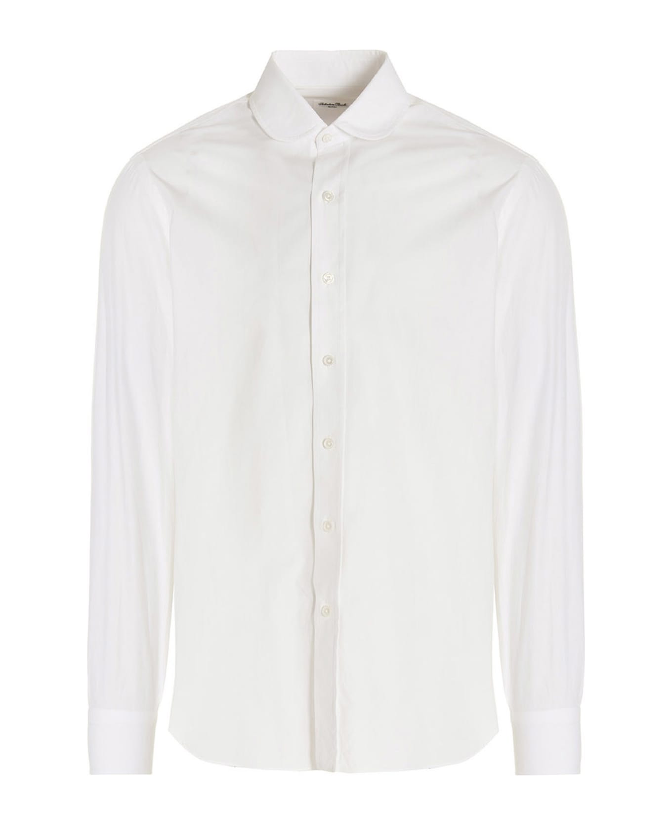 Salvatore Piccolo Rounded Collar Shirt - White