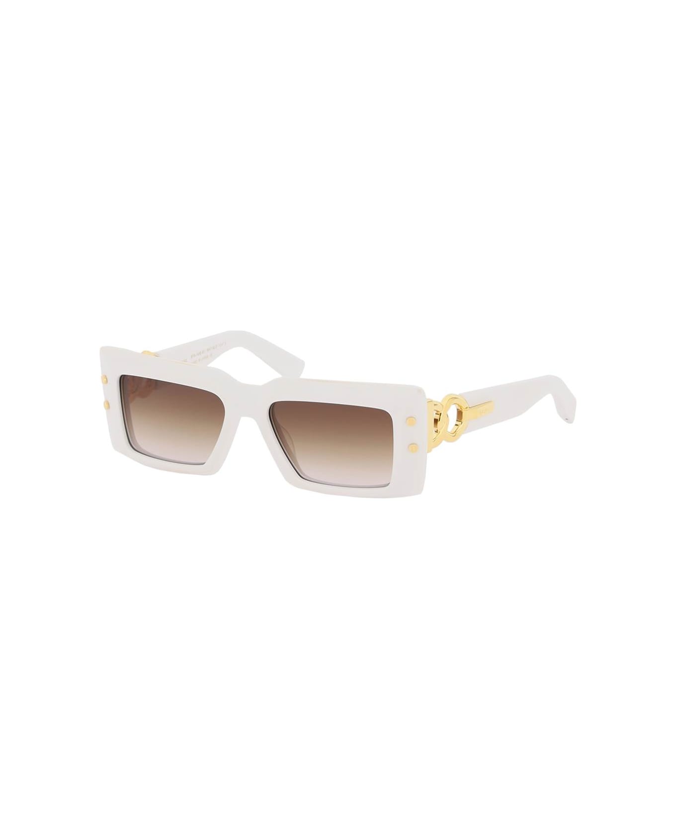 Balmain Imperial Sunglasses - WHITE GOLD (White)