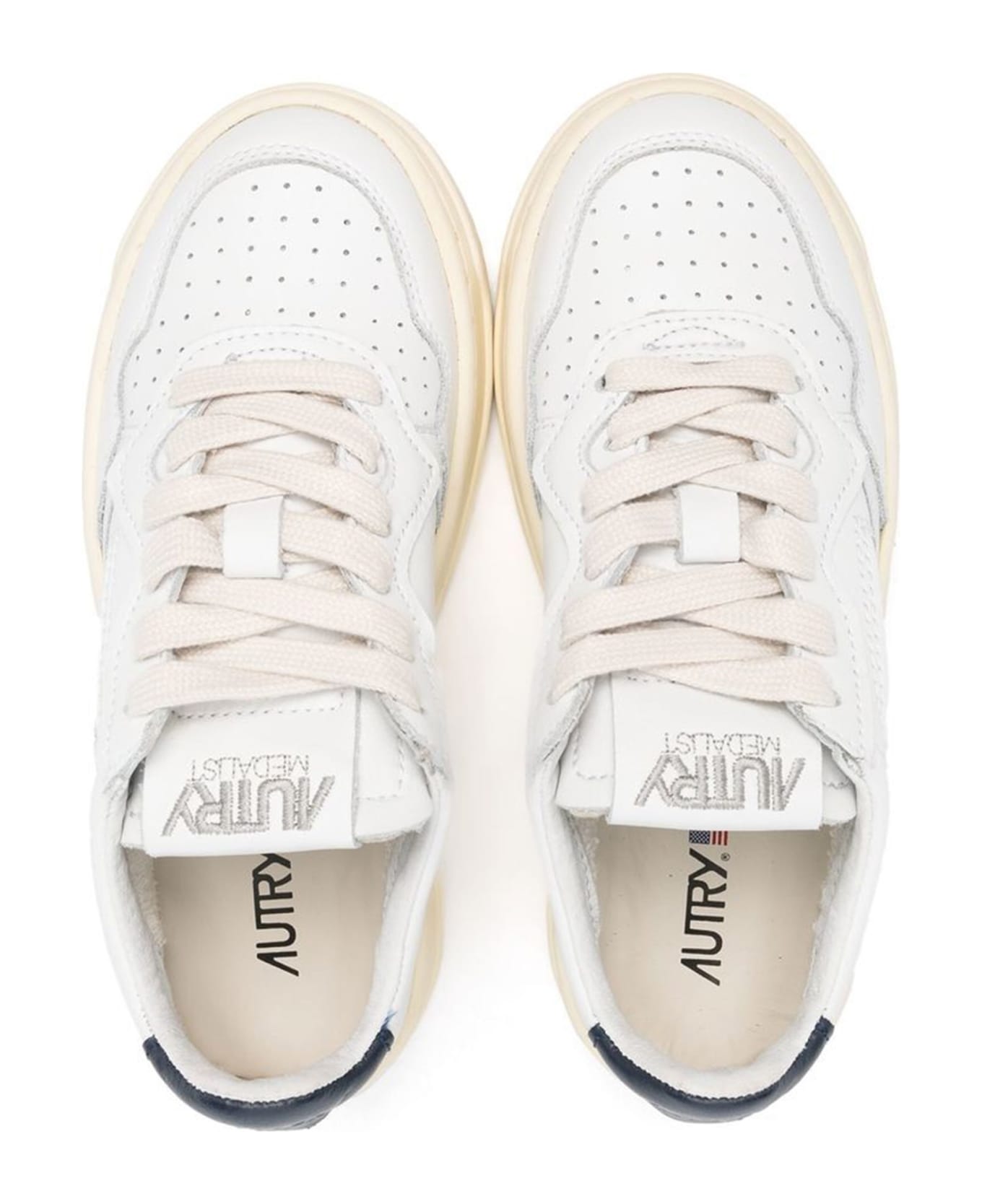 Autry Contrasting Heel Sneaker - BIANCO