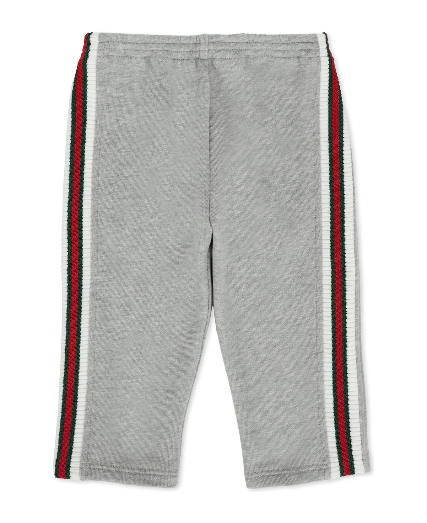 Gucci Grey Trousers For Baby Boy With Web Detail - Grey
