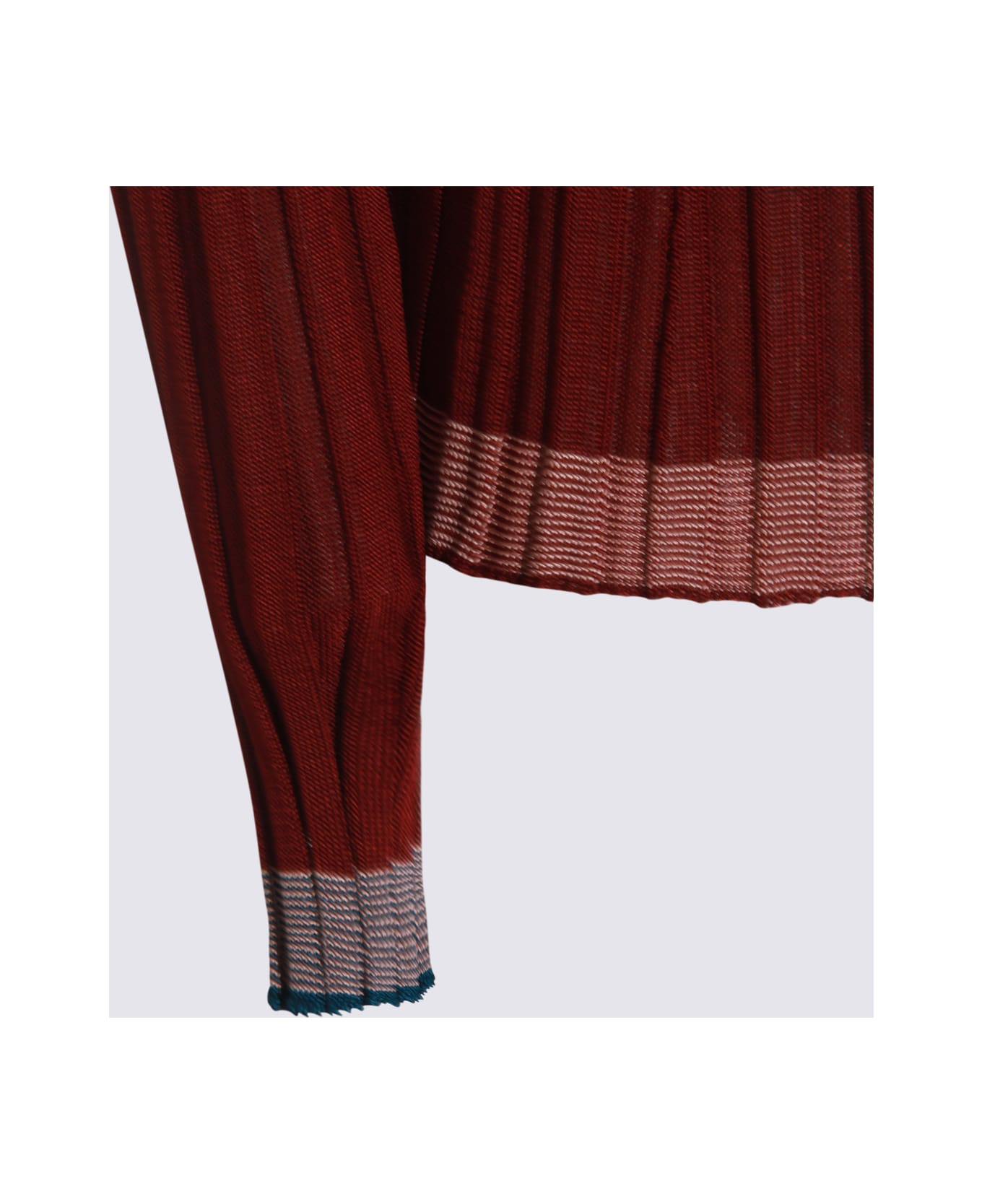 Etro Red Viscose Polo Shirt - AUBERGINE