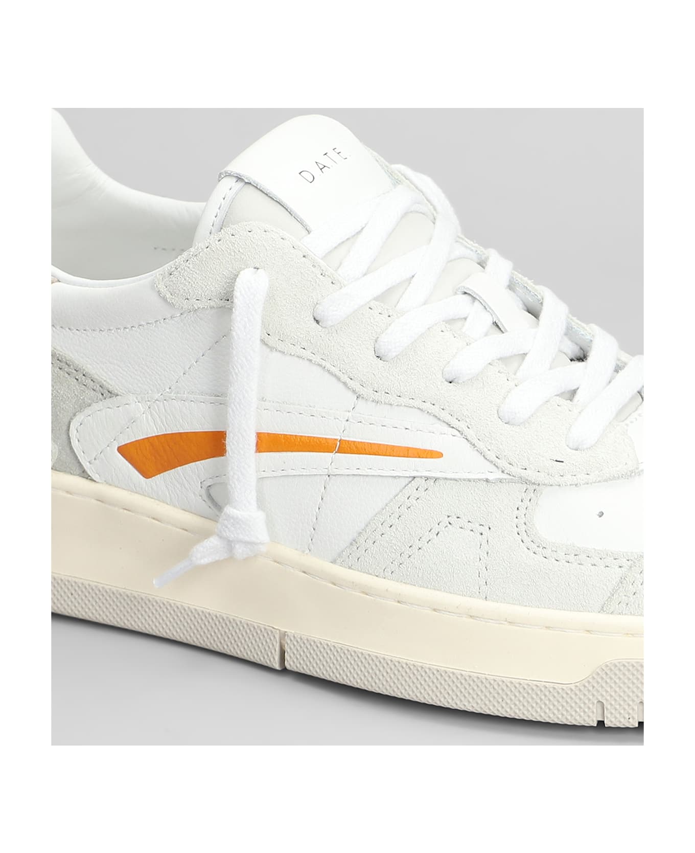D.A.T.E. Torneo Pure Soft Sneakers In White Suede And Leather - Wl White Blue