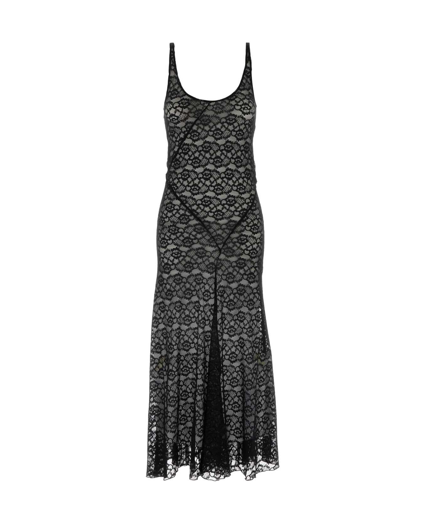 Gimaguas Black Lace Florence Dress - BLACK