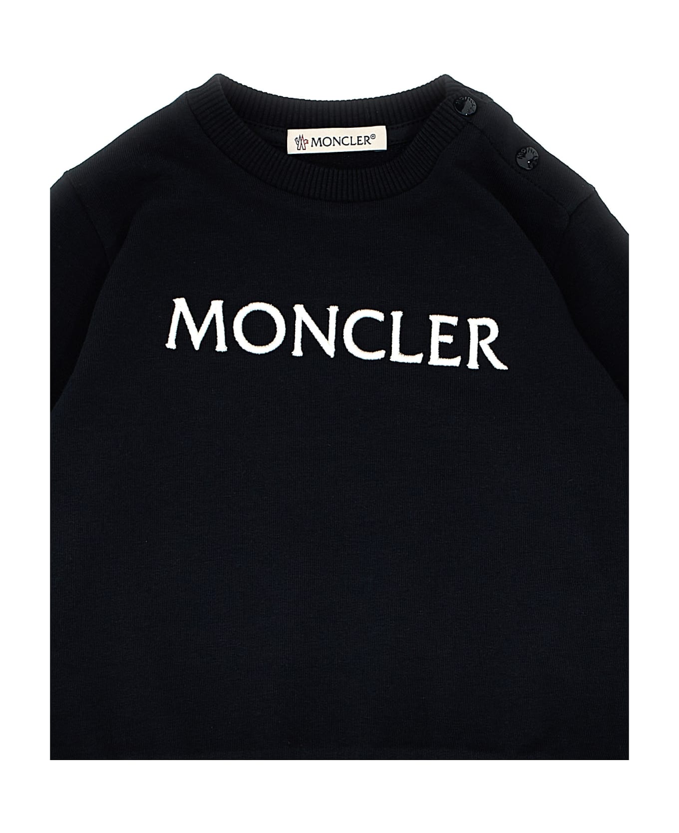 Moncler Logo Embroidery Sweatshirt - Blue ニットウェア＆スウェットシャツ