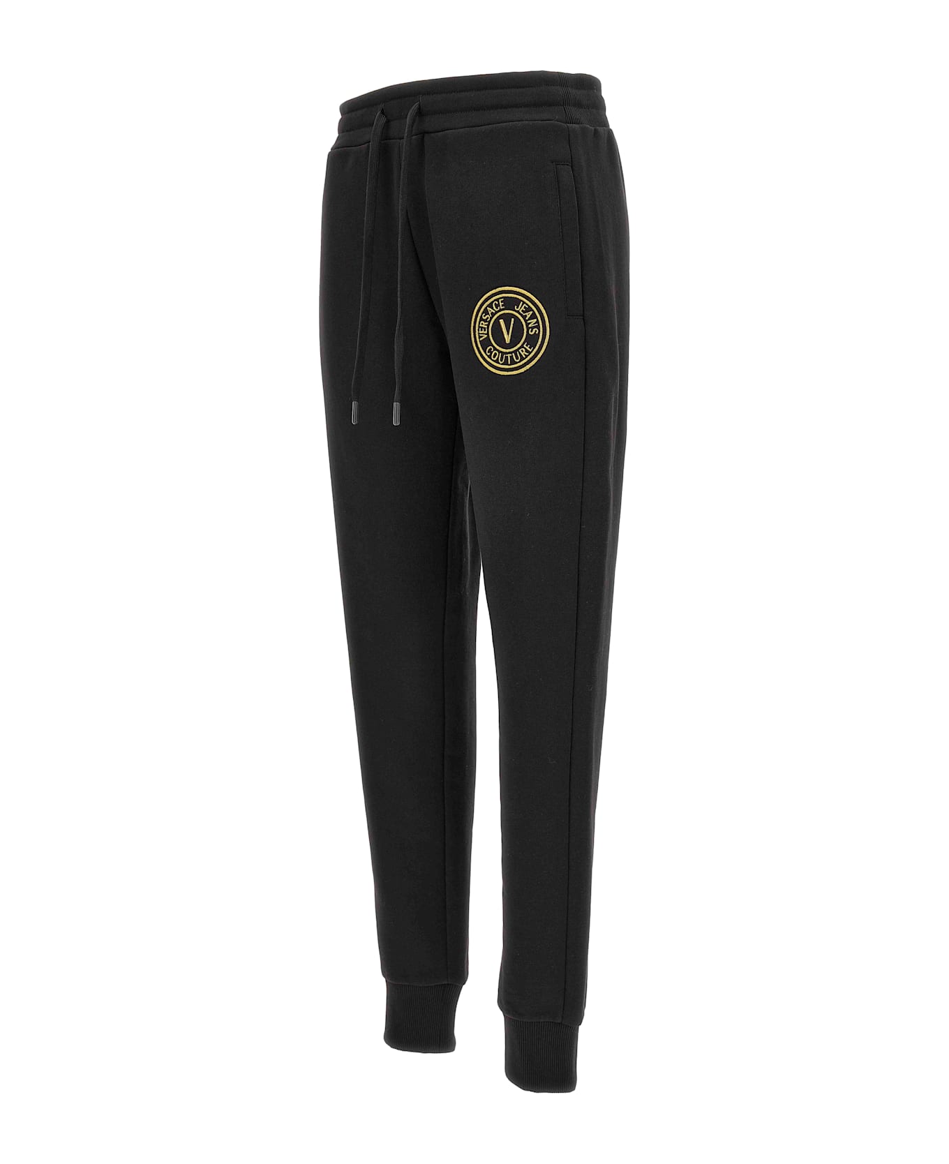 Versace Jeans Couture V-emblem Print Track Pants - Black