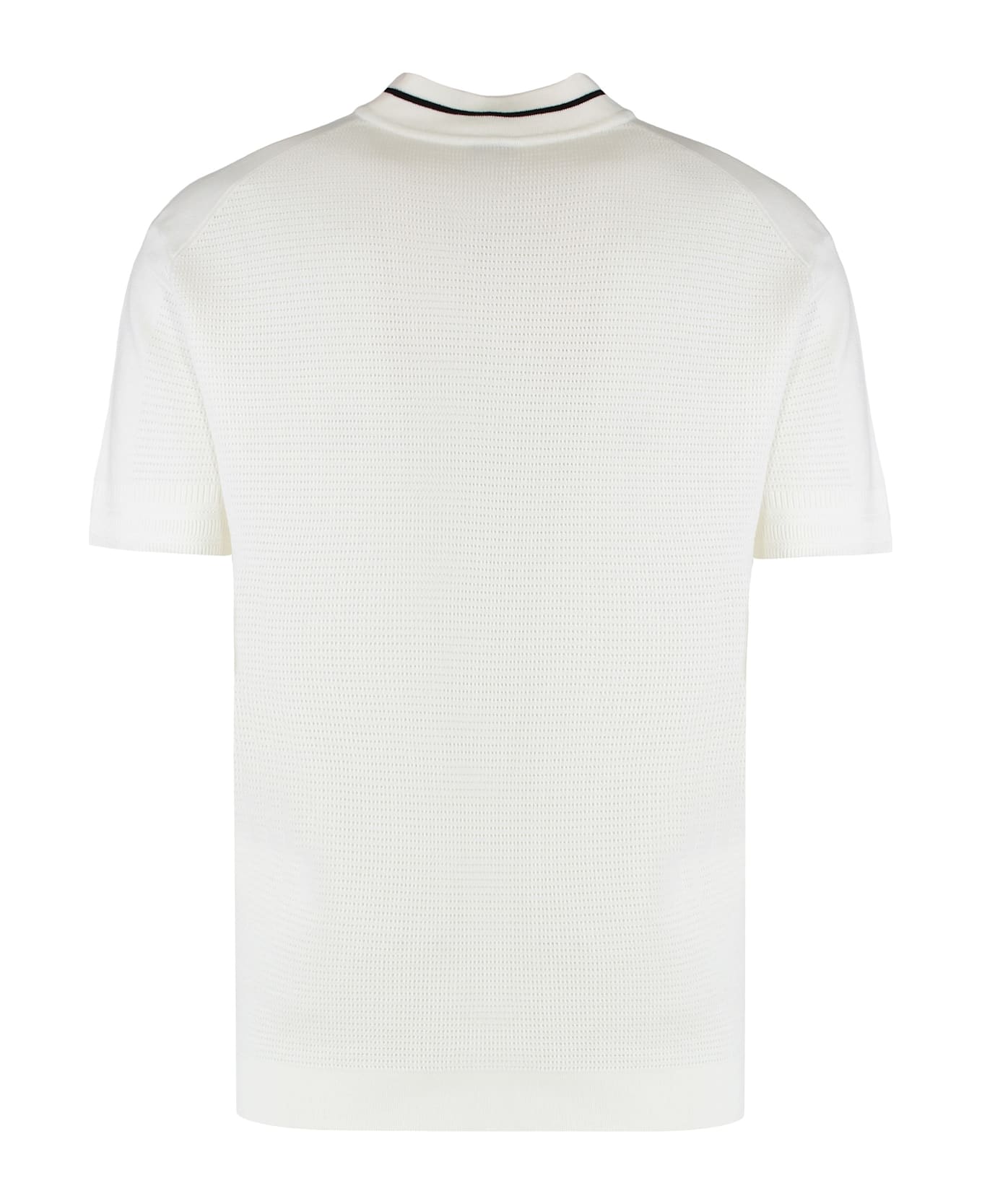 Hugo Boss Polo In Mixed Cotton - White