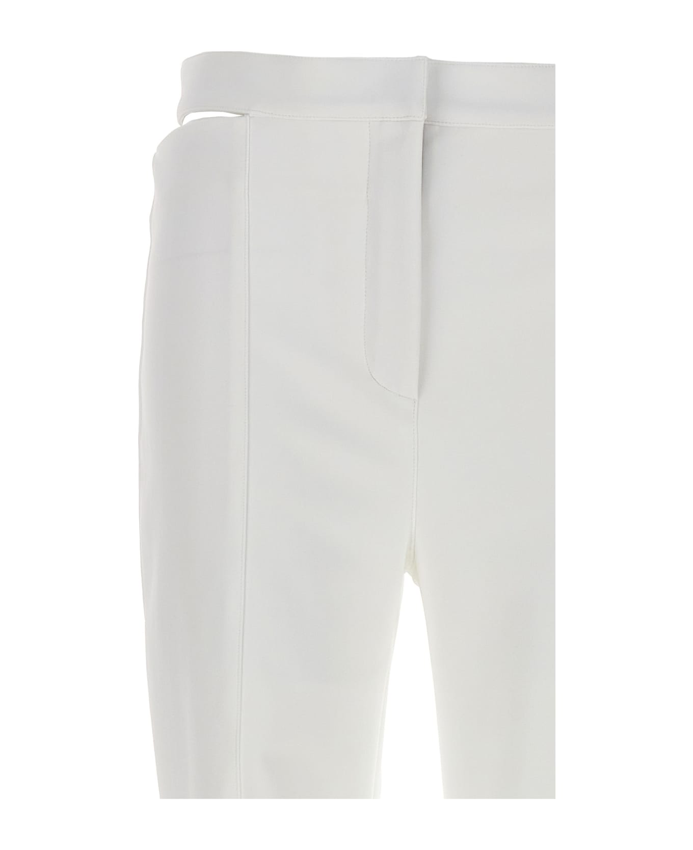 Mugler Cut-out Pants - White