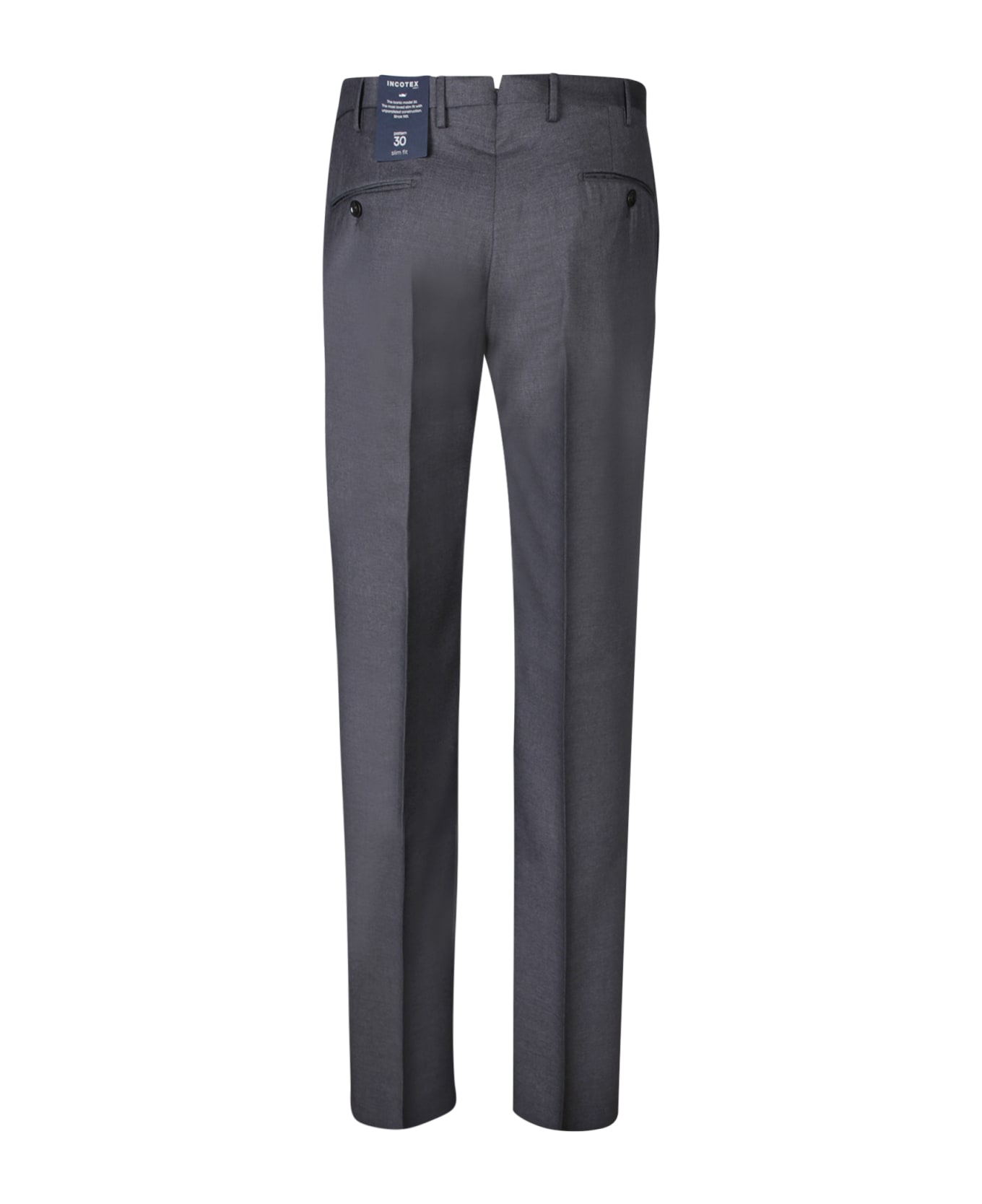 Incotex Slim Fit Gray Trousers - Grey