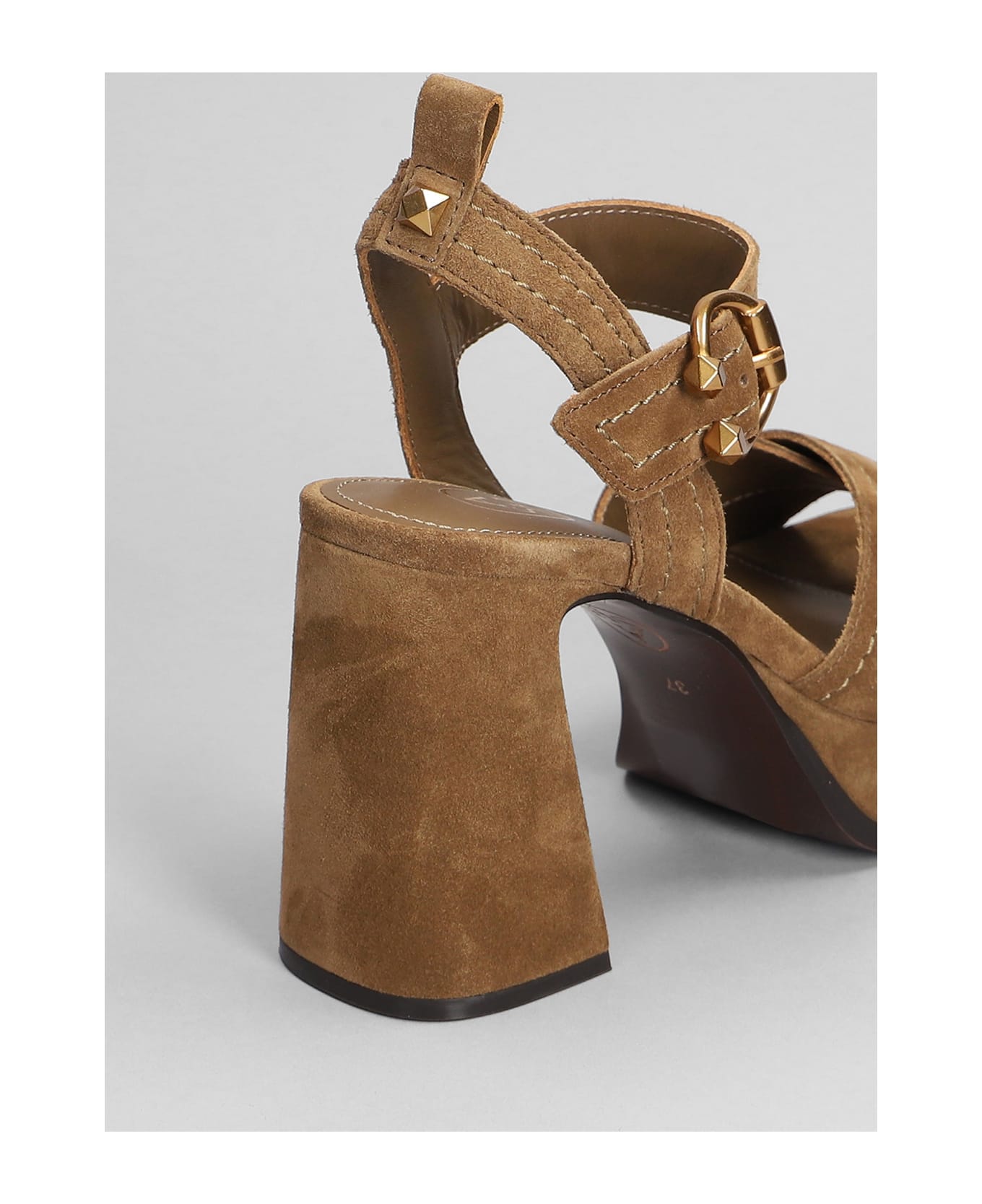 Ash Melany Sandals In Brown Suede - brown