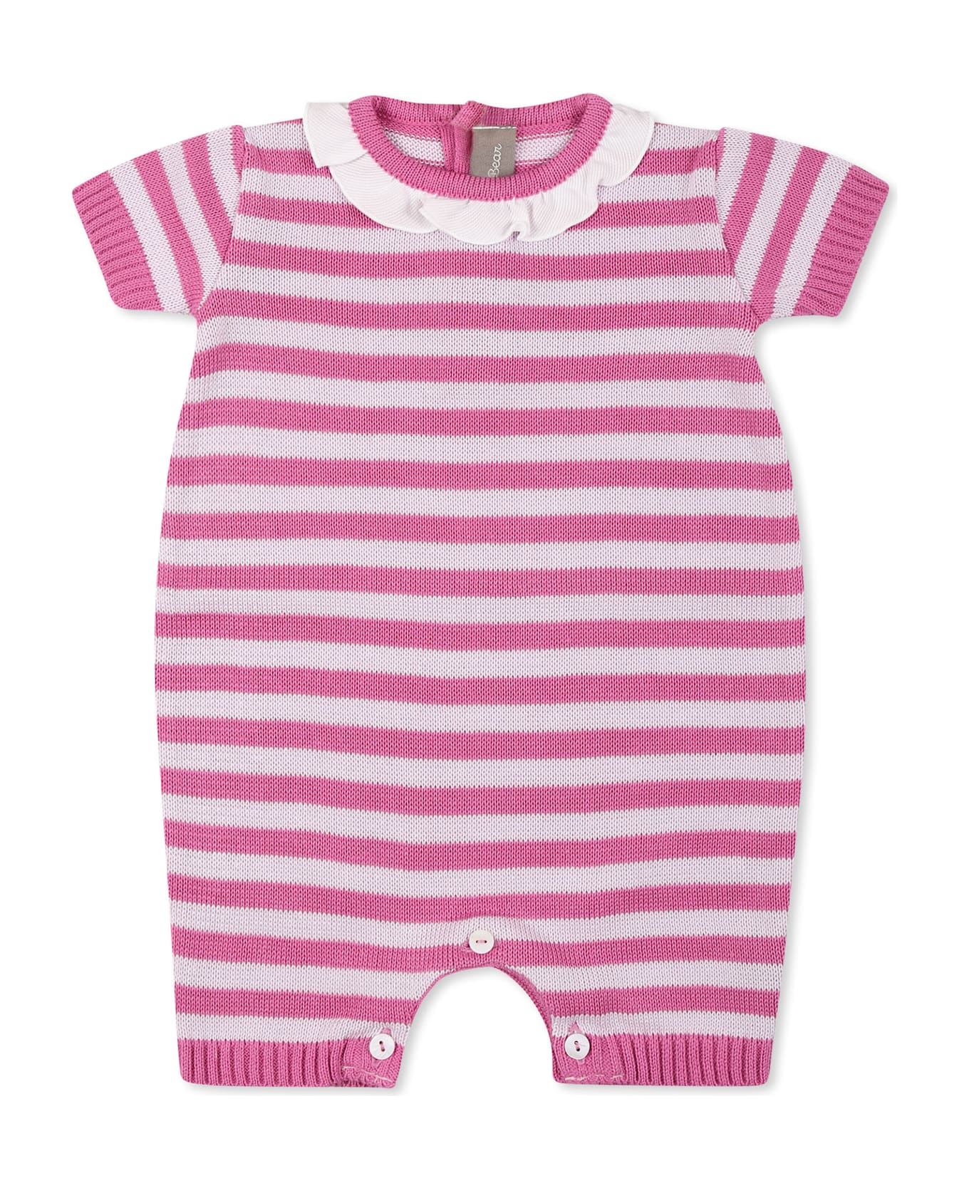 Little Bear Fuchsia Romper For Baby Girl - Fuchsia
