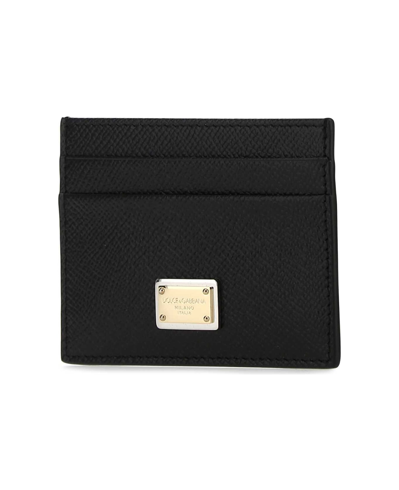Dolce 
Gabbana Black Leather Card Holder - 80999
