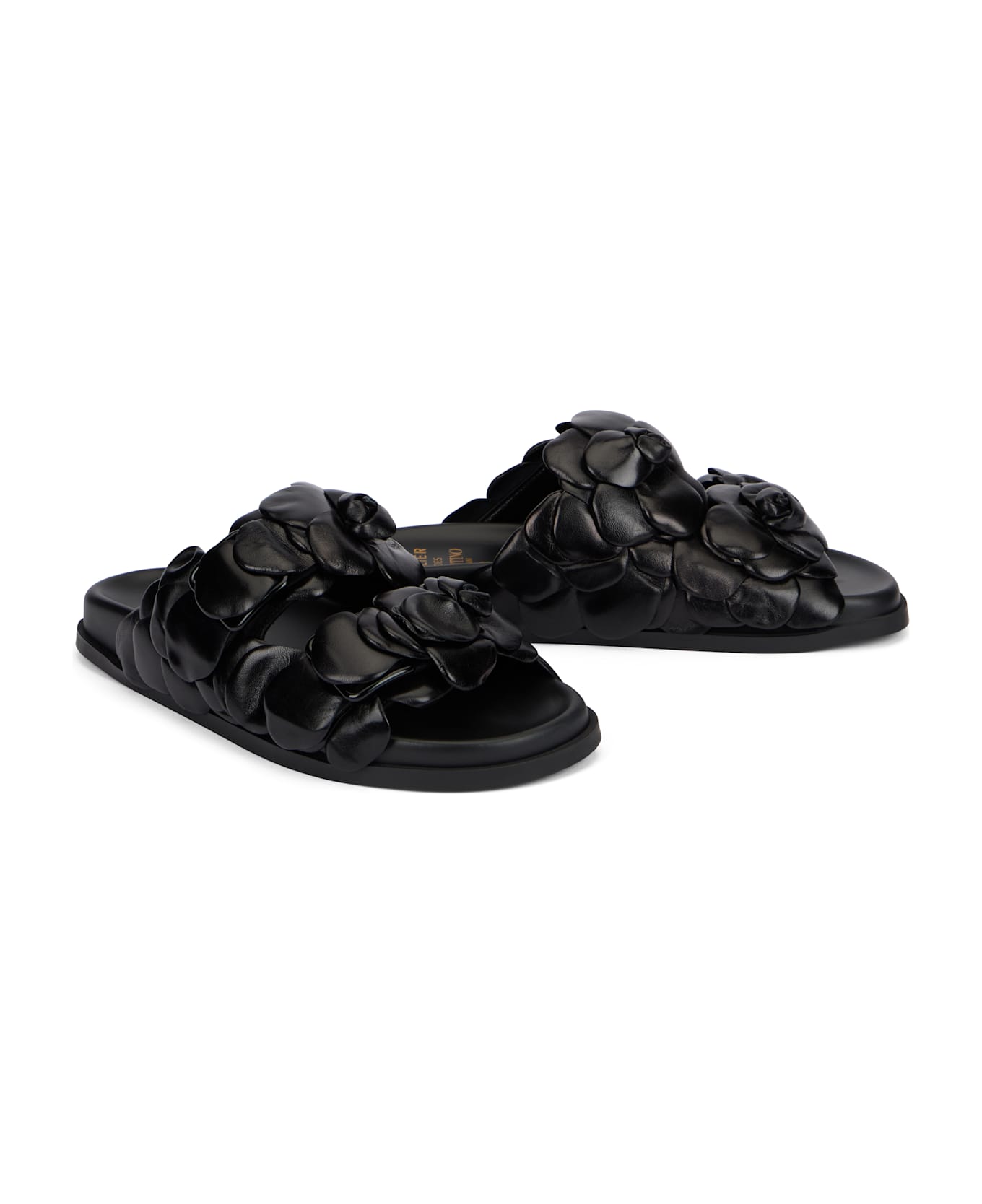 Valentino Garavani Slides In Leather - black