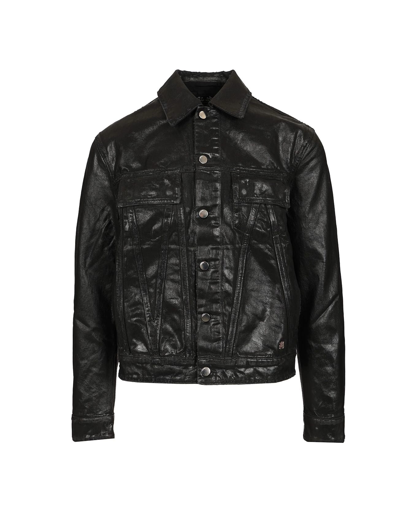 AMIRI Black Waxed Denim Jacket - Black