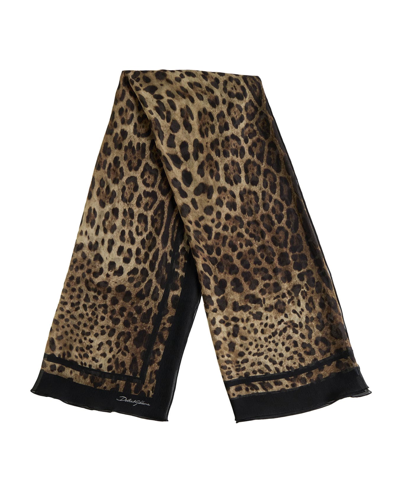 Dolce & Gabbana 'leopard' Scarf - Leo marrone bdo nero