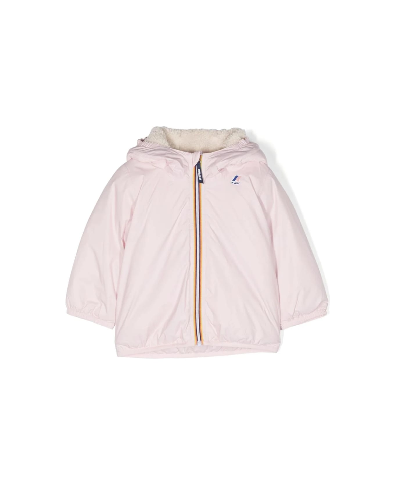 K-Way Jacket With Hood - Pink