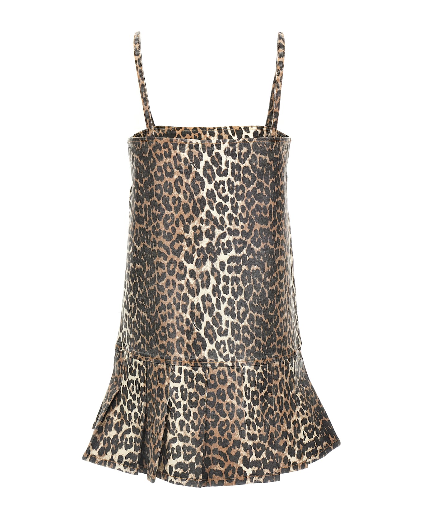Ganni Leopard Mini Dress - Multicolor