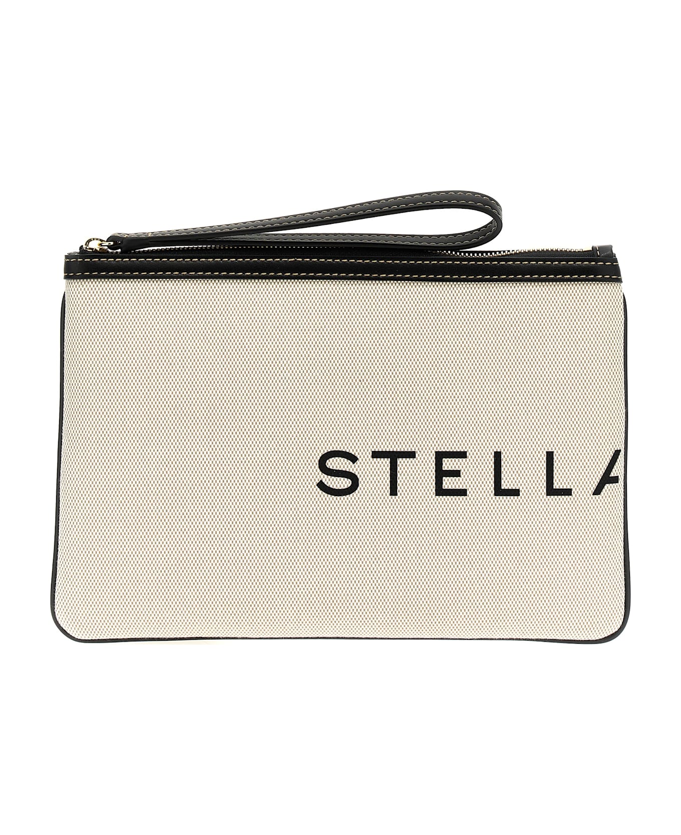 Stella McCartney Logo Clutch Bag - Beige